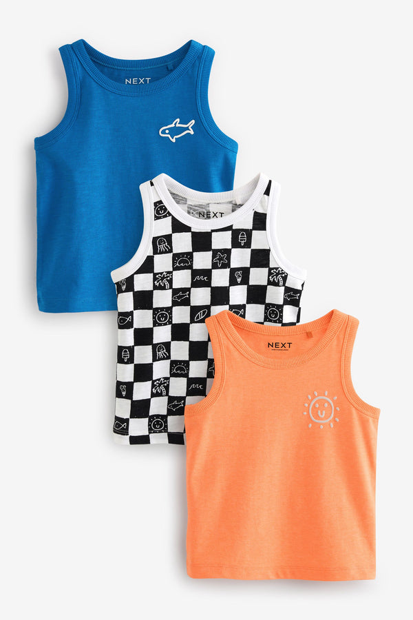 Multi Vests 3 Pack (3mths-7yrs)