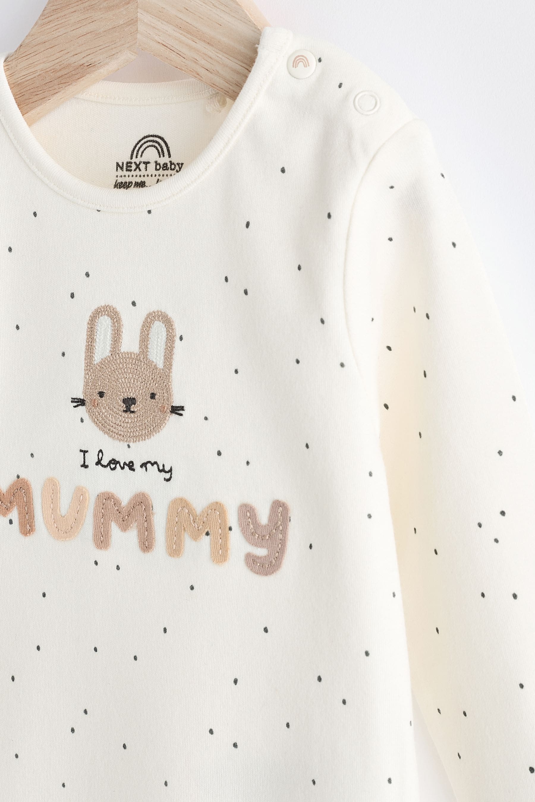 Neutral I Love My Mummy Family Baby Bodysuit