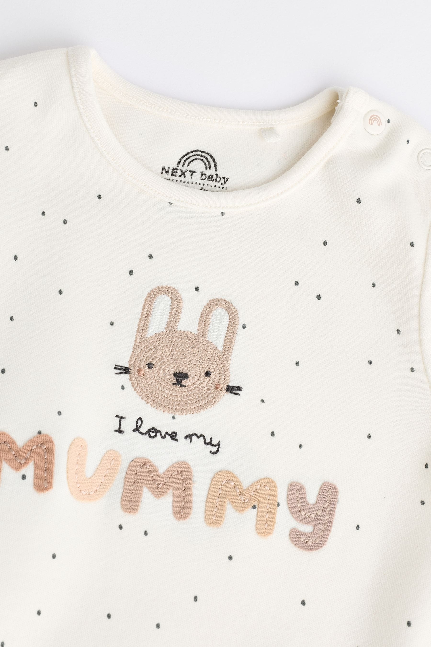 Neutral I Love My Mummy Family Baby Bodysuit