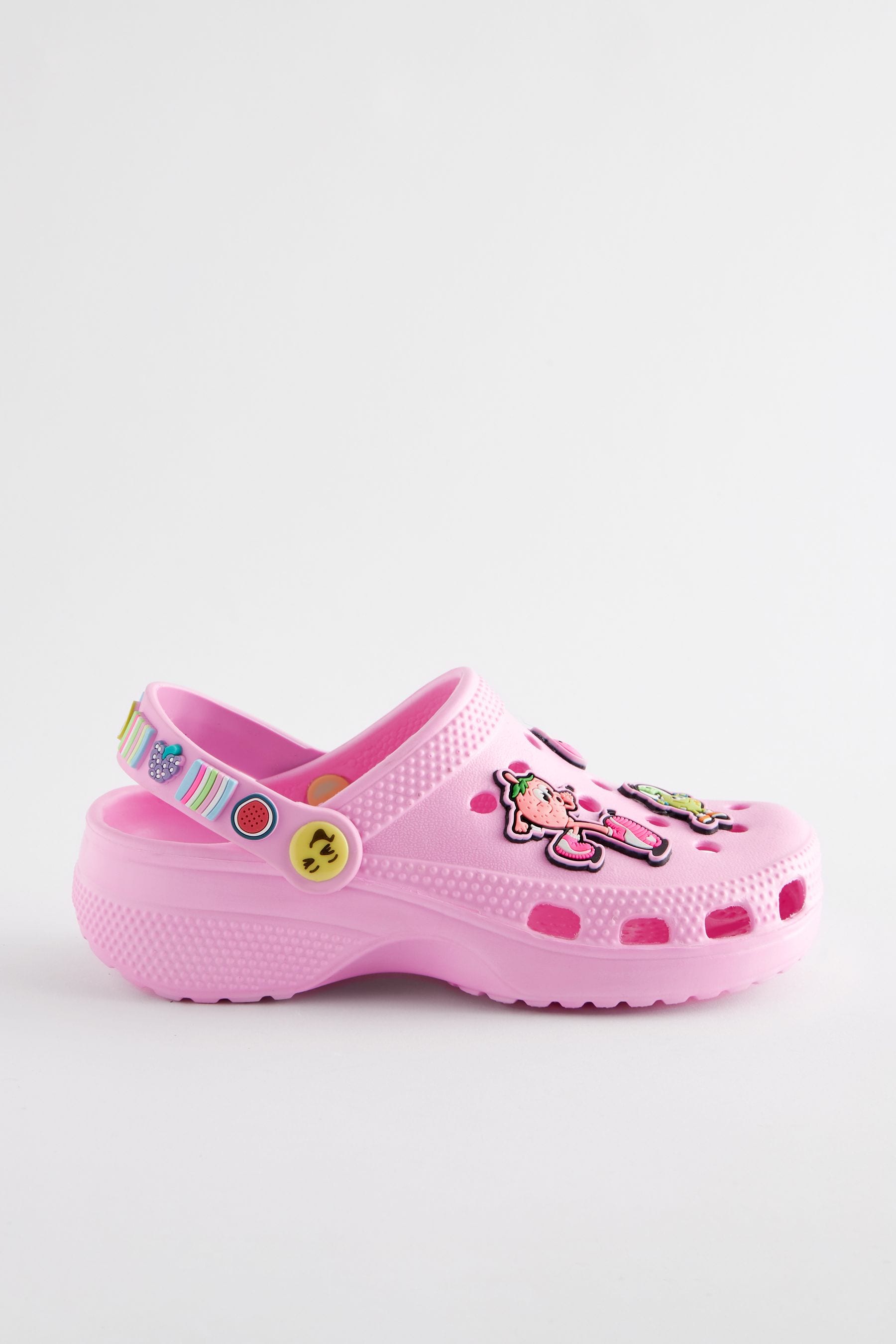 Pink Character Badge Clogs