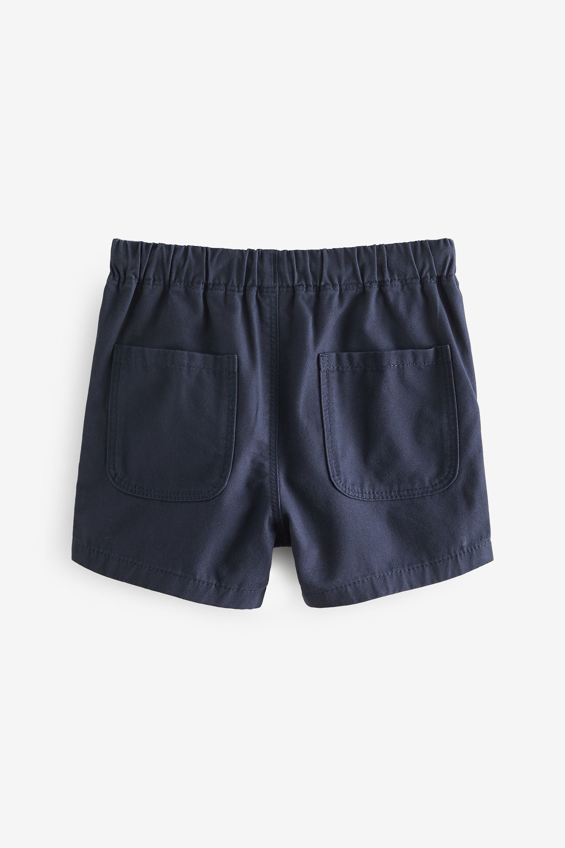 Navy Blue 100% Cotton Pull-On Shorts (3mths-7yrs)