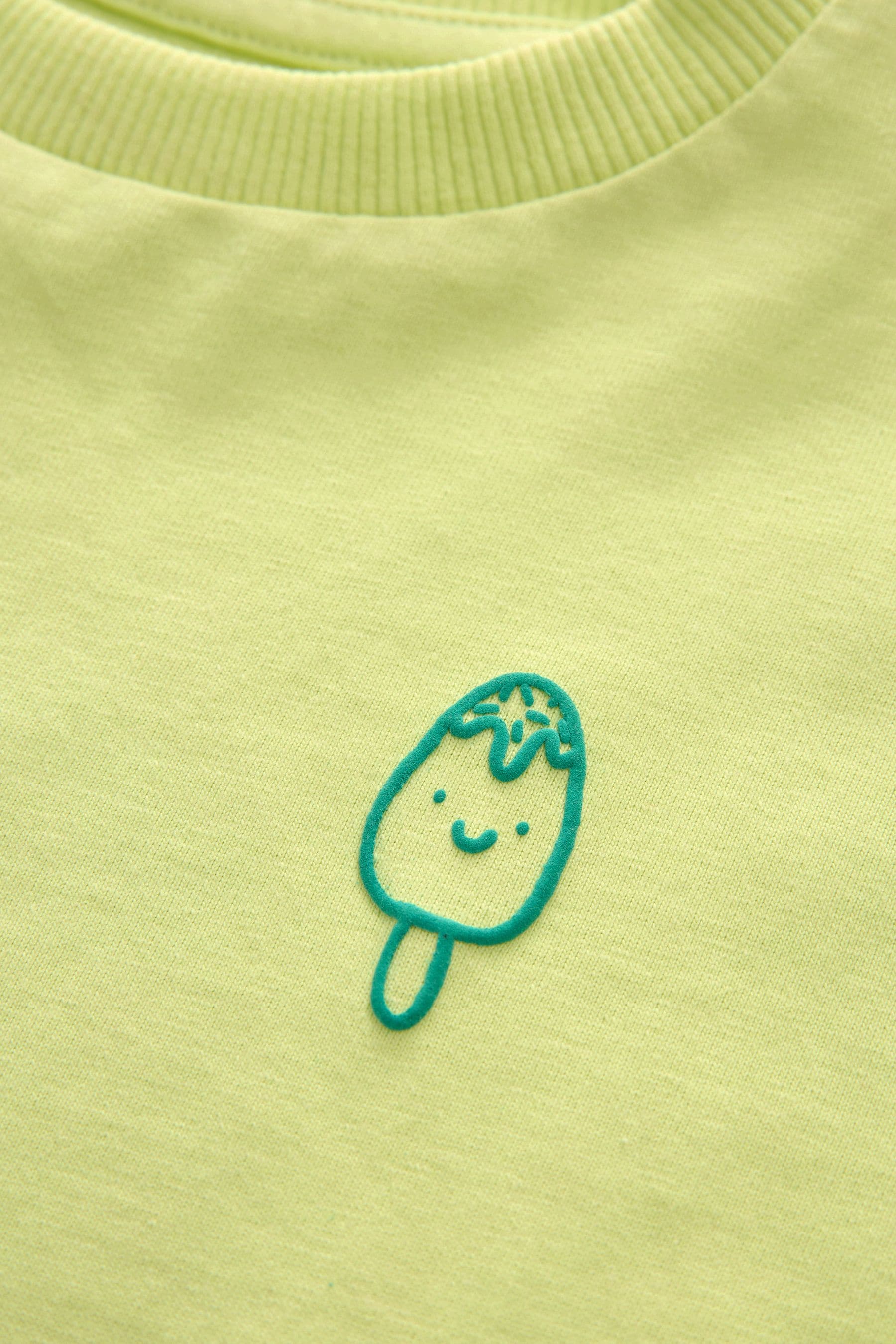 Lime Green Simple Short Sleeve T-Shirt (3mths-7yrs)