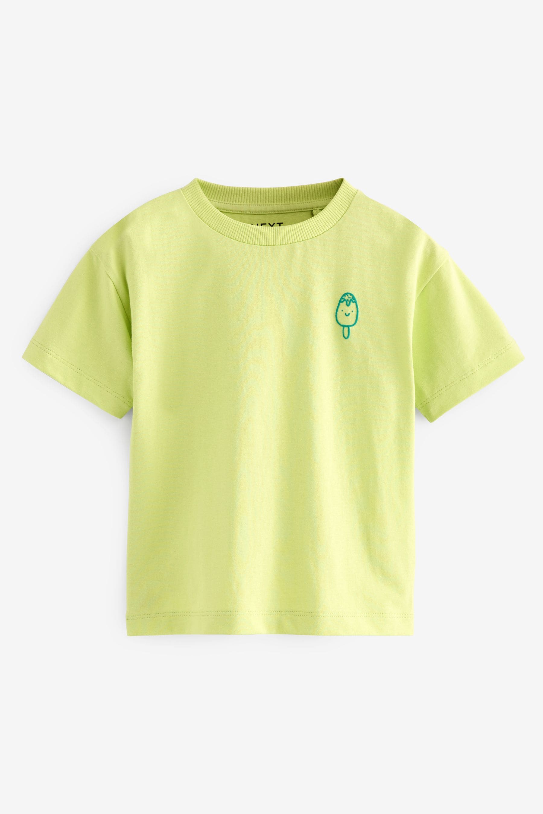 Lime Green Simple Short Sleeve T-Shirt (3mths-7yrs)