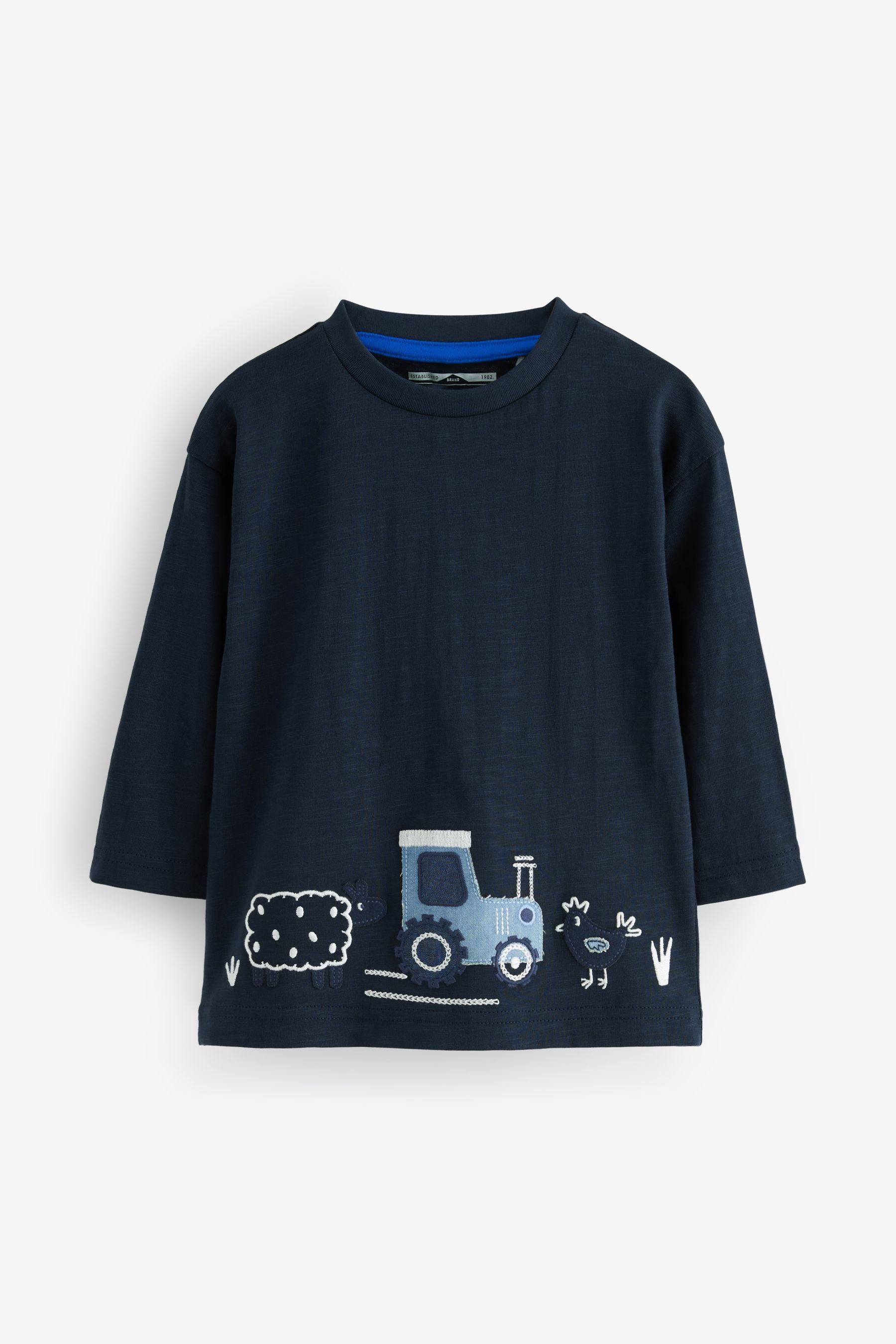 Blue Farm 100% Cotton Long Sleeve T-Shirts 3 Pack (3mths-7yrs)