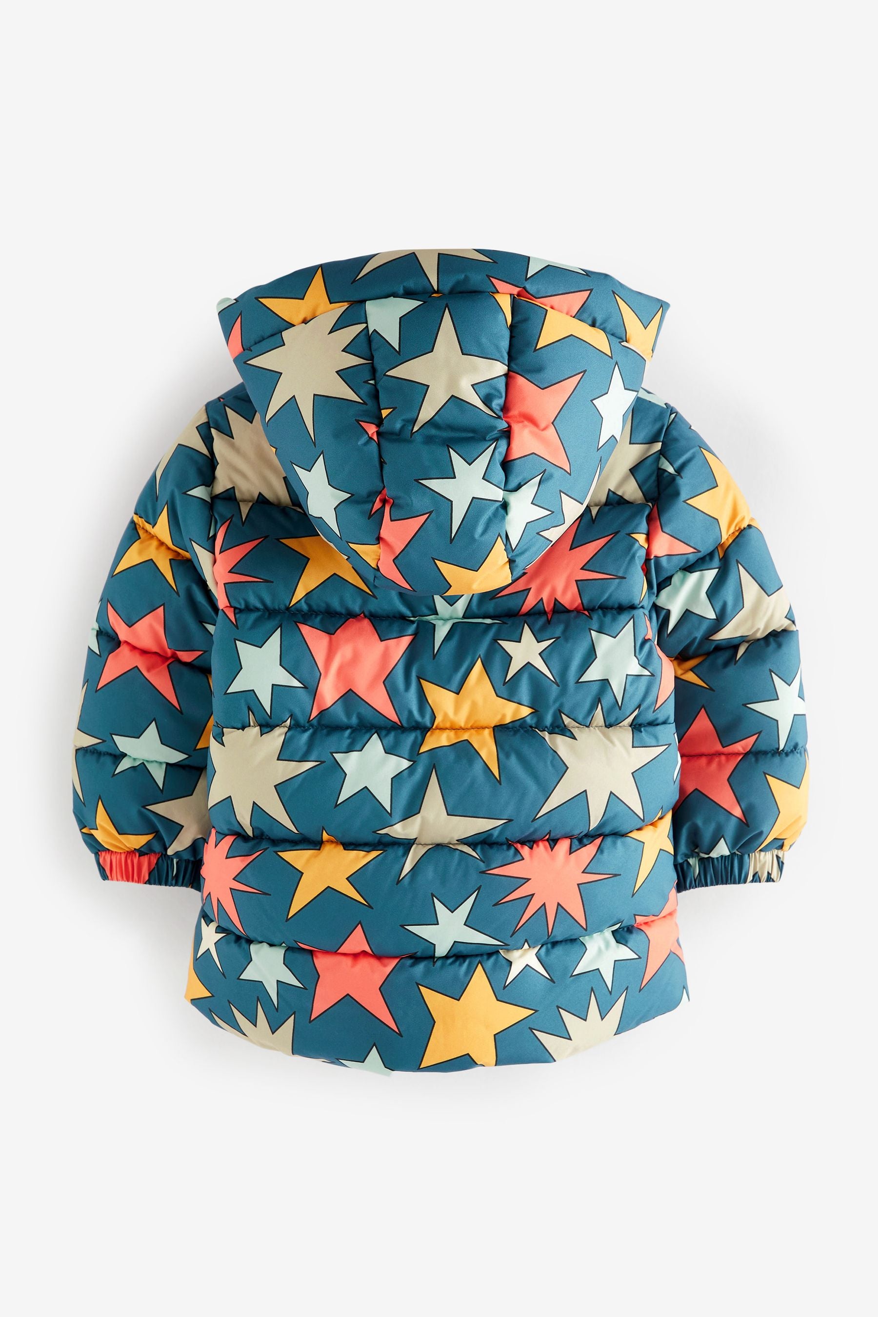 Teal Blue Star Padded Coat (3mths-7yrs)