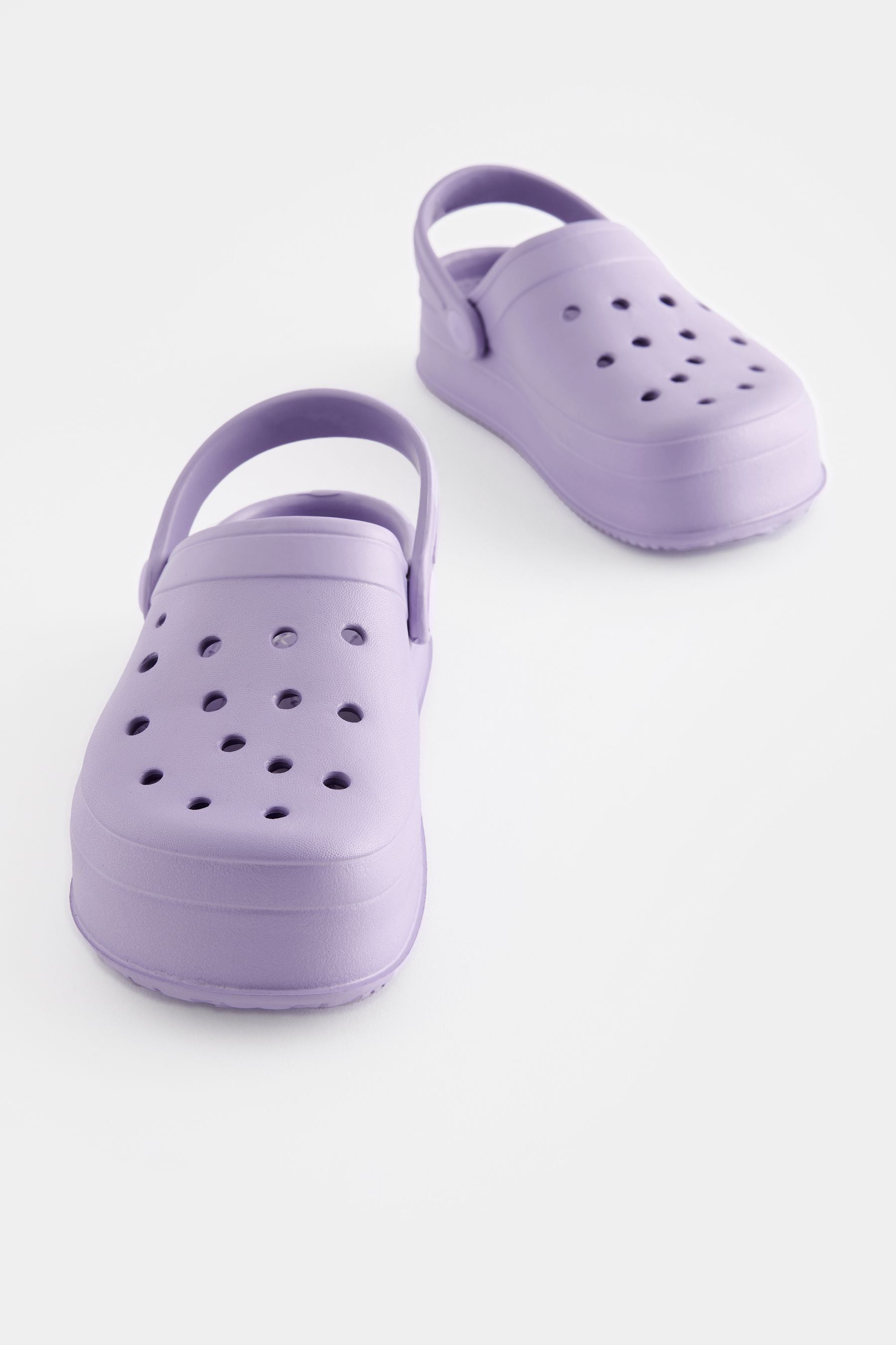 Lilac Purple Chunky Clogs