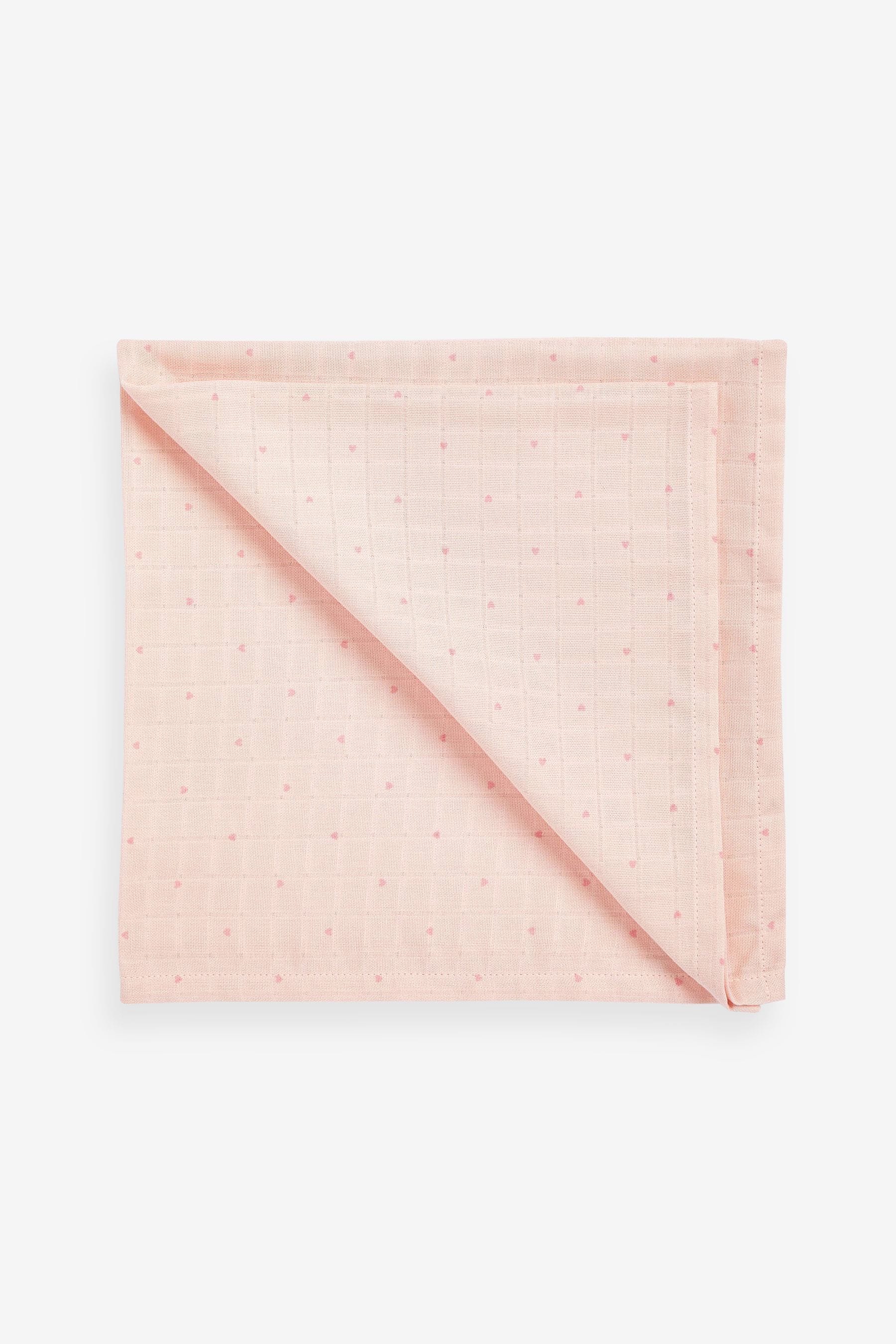 Pink Rabbit Baby Muslin Cloths 4 Packs