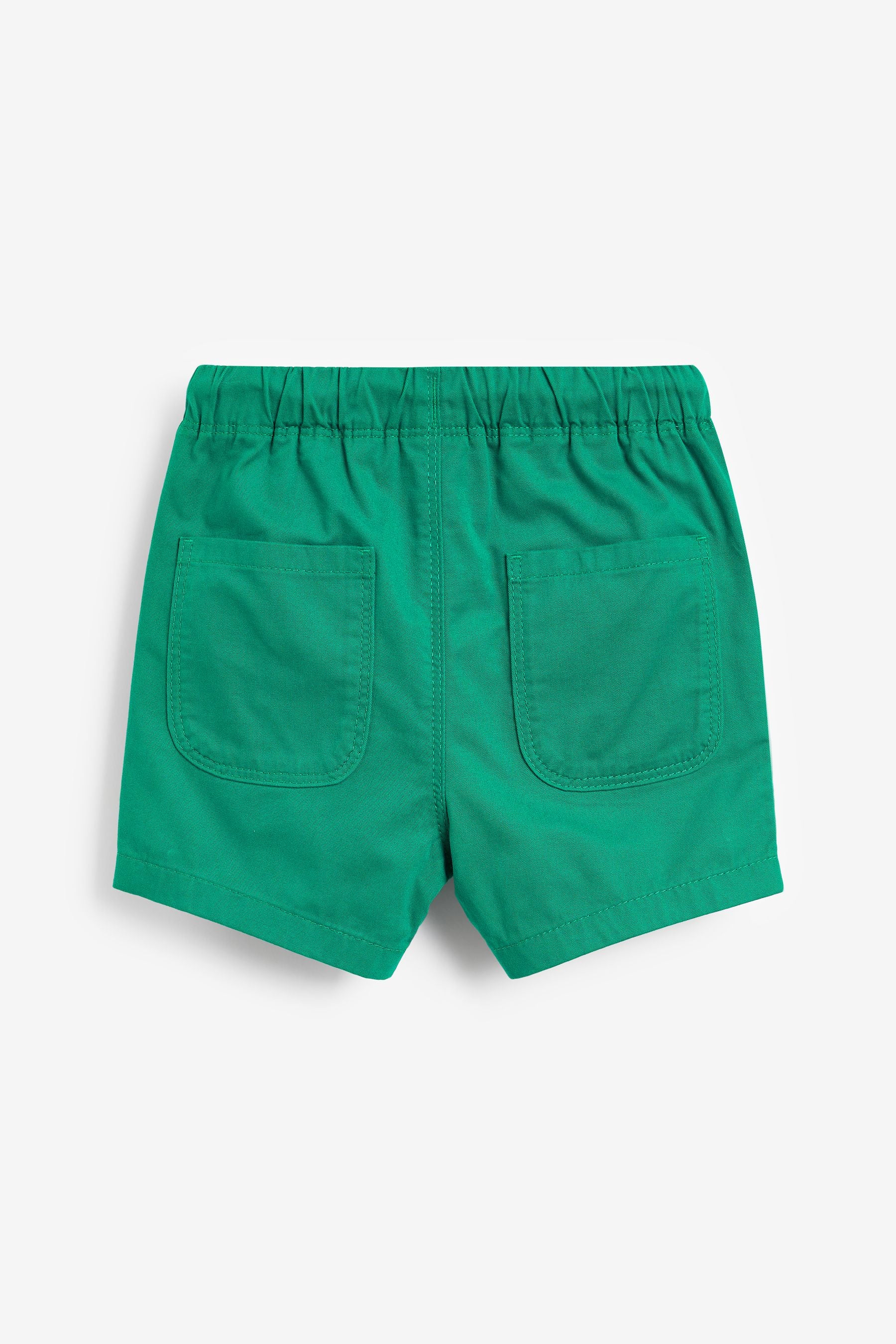 Dark Green 100% Cotton Pull-On Shorts (3mths-7yrs)