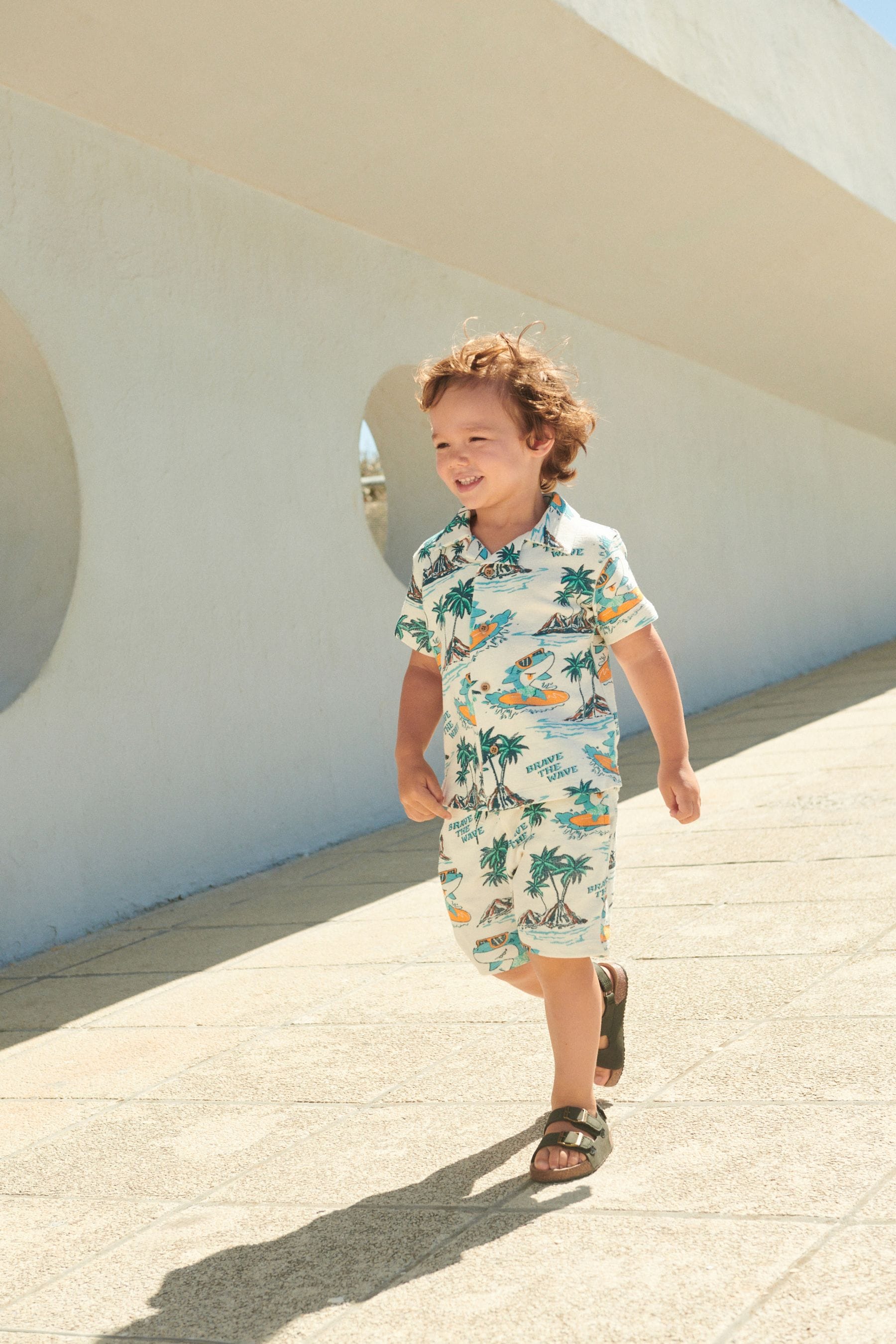 Multi Short Sleeve Pattern Shirt and Shorts Set (3mths-7yrs)