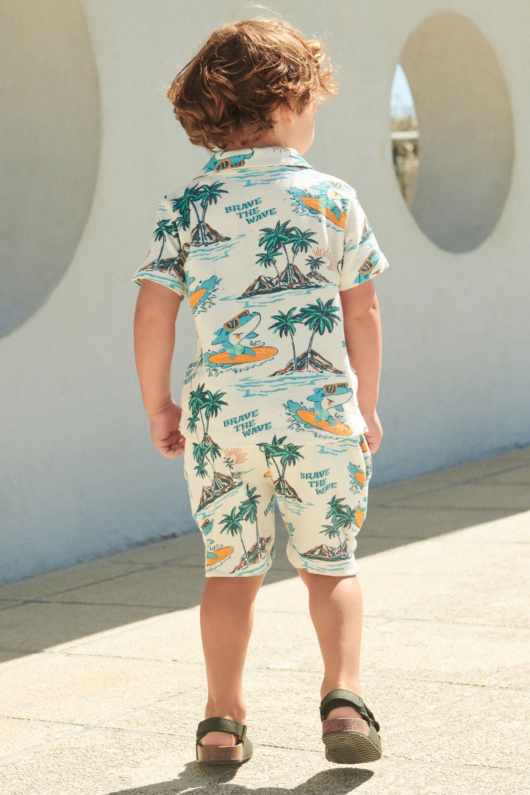 Multi Short Sleeve Pattern Shirt and Shorts Set (3mths-7yrs)