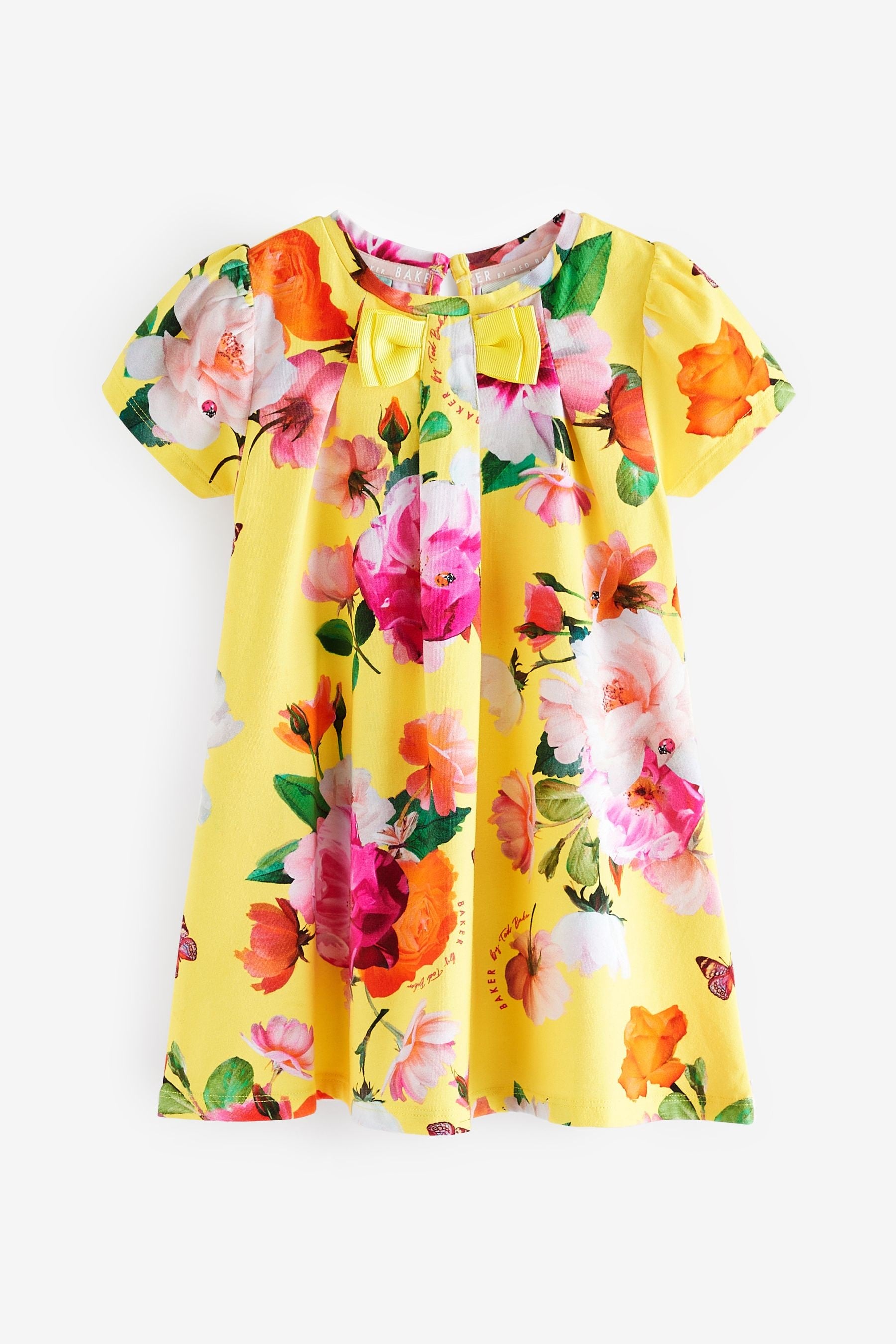 Yellow Baker by Ted Baker Yellow Floral Jersey Dress