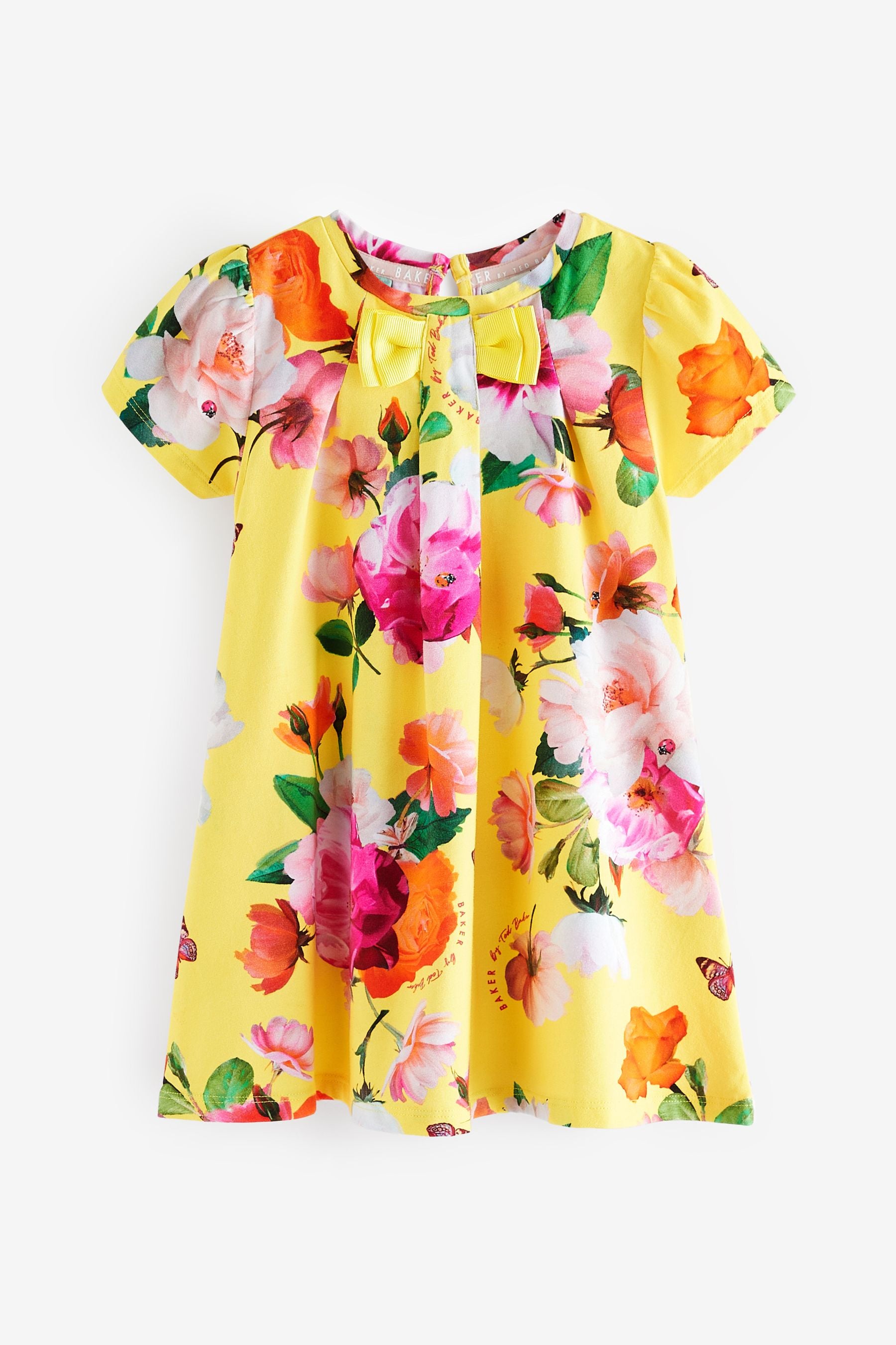 Baker by Ted Baker Yellow Floral Jersey Dress