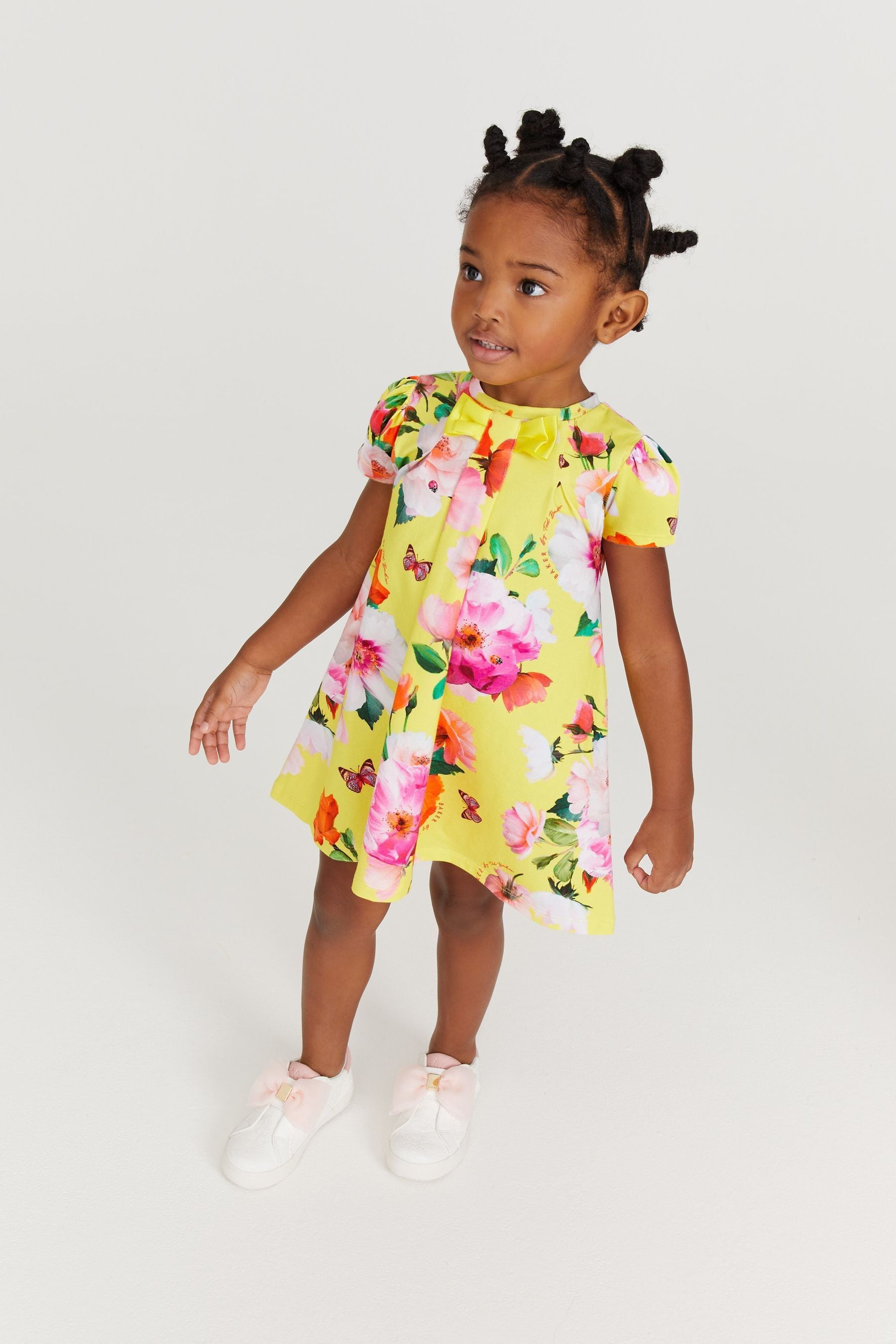 Baker by Ted Baker Yellow Floral Jersey Dress