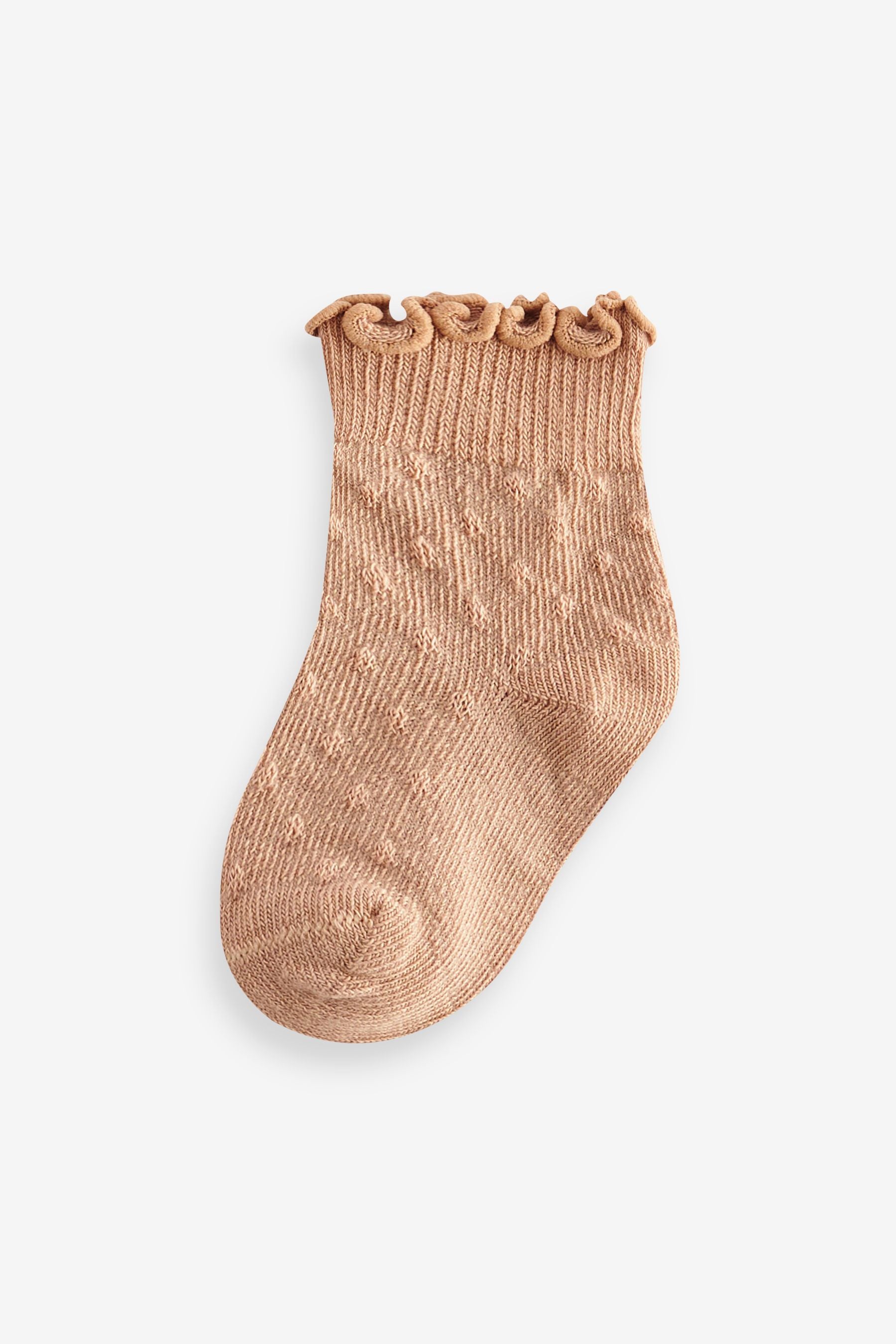 Neutral Frill Baby Socks 3 Pack (0mths-2yrs)