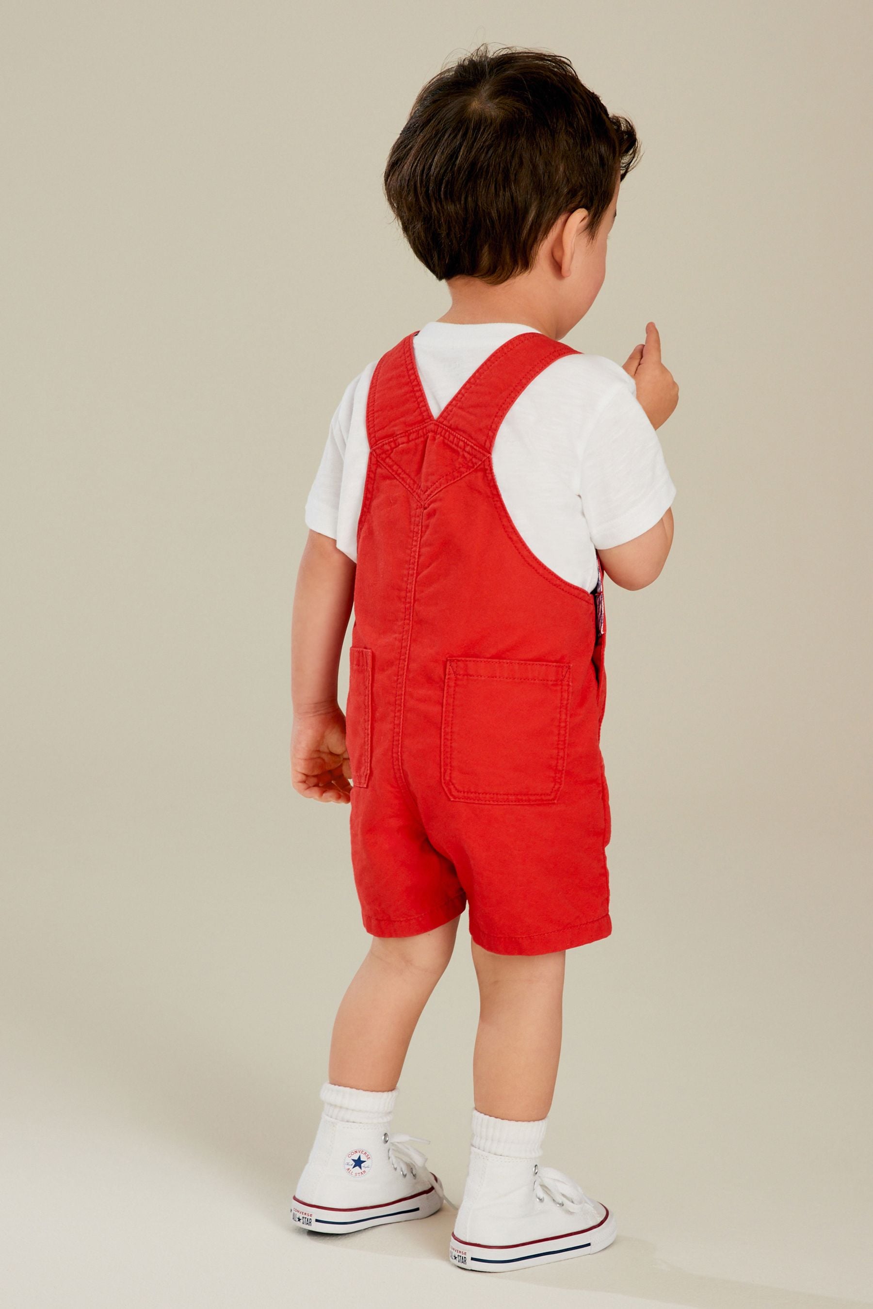 Red Dungarees (3mths-7yrs)