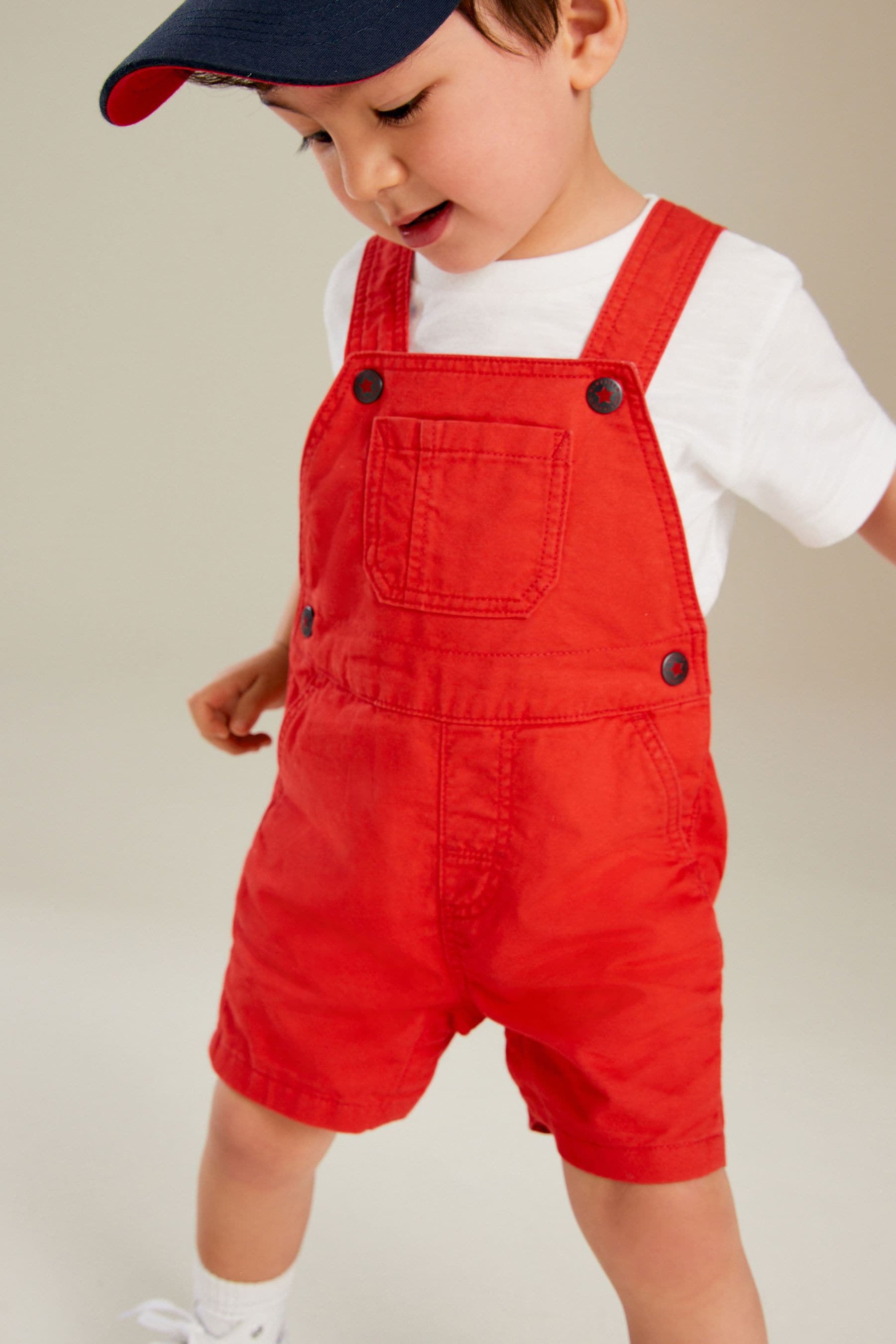 Red Dungarees (3mths-7yrs)