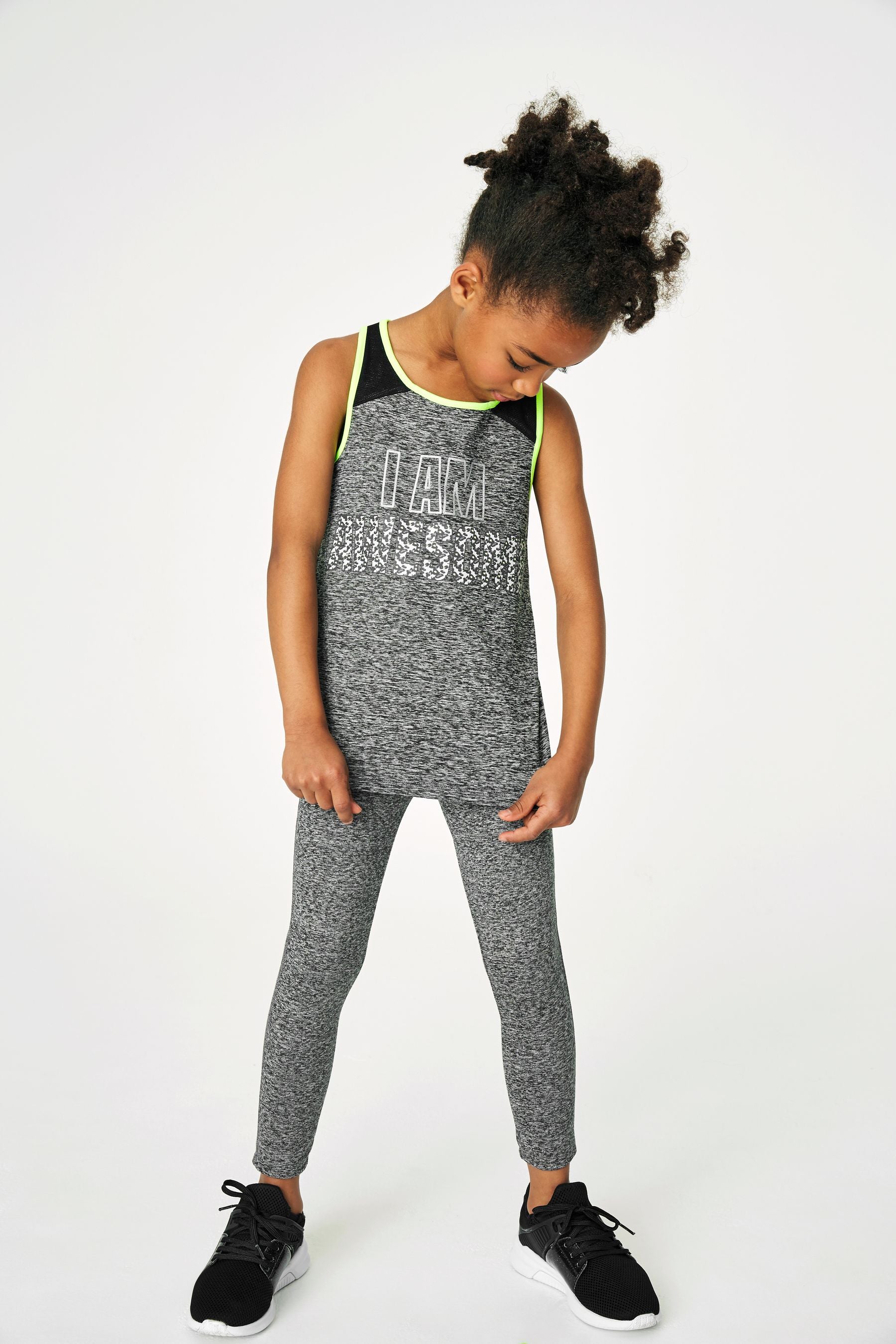 Dark Grey Marl Sports Leggings (3-16yrs)