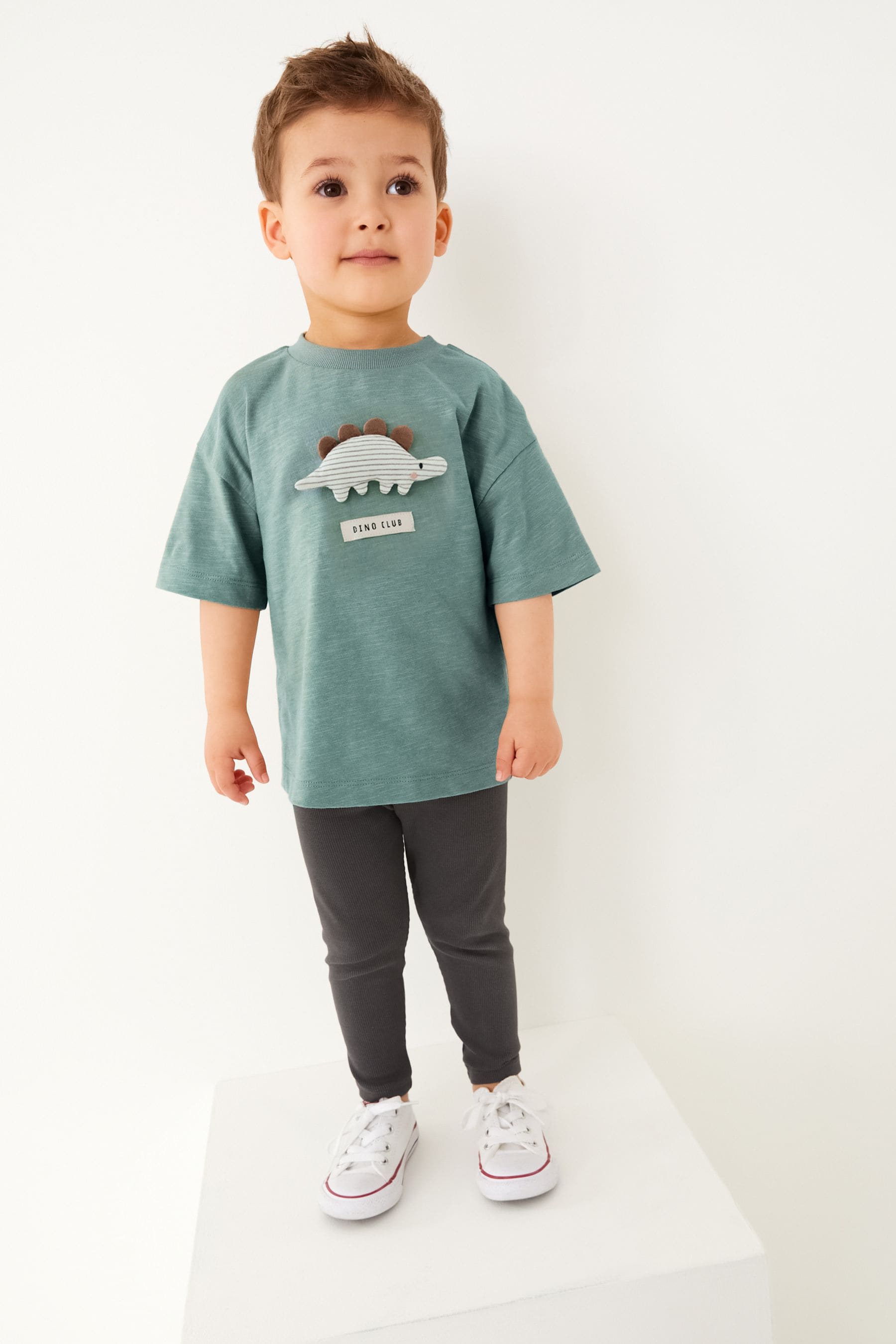 Green Dinosaur Long Sleeve Top and Leggings Set (3mths-7yrs)