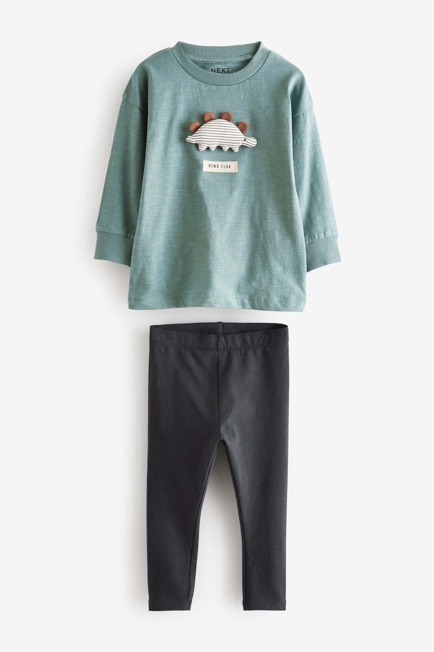 Green Dinosaur Long Sleeve Top and Leggings Set (3mths-7yrs)