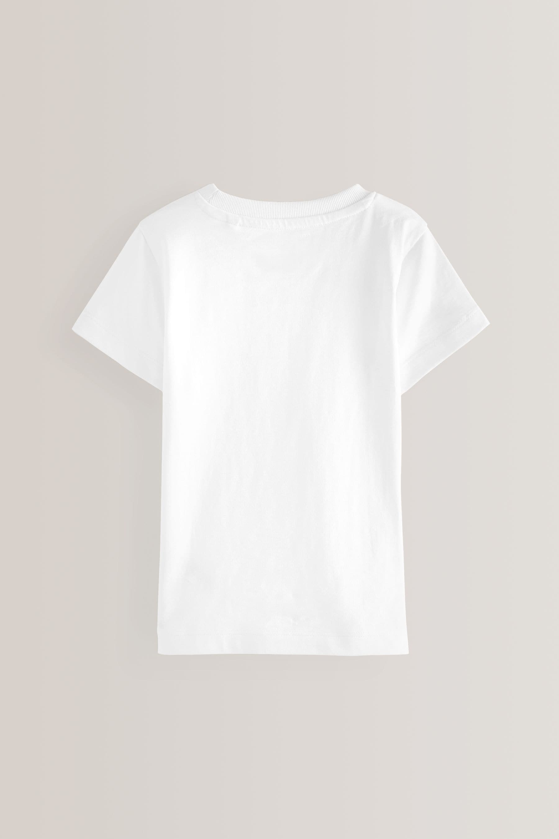 White 5 Pack Short Sleeve T-Shirts (3mths-7yrs)