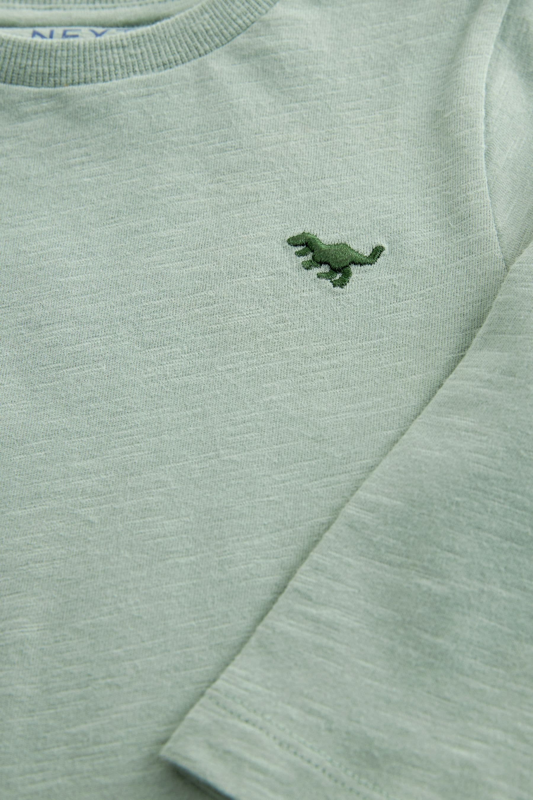 Mineral Green Long Sleeve Plain T-Shirt (3mths-7yrs)