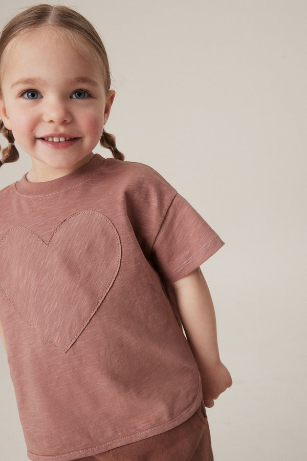 Brown 100% Cotton Short Sleeve Appliqu??© T-Shirt (3mths-7yrs)