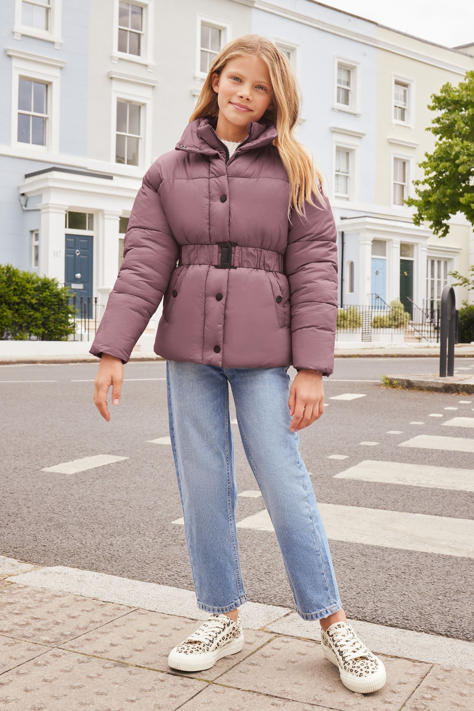 Purple Short Padded Coat (5-16yrs)