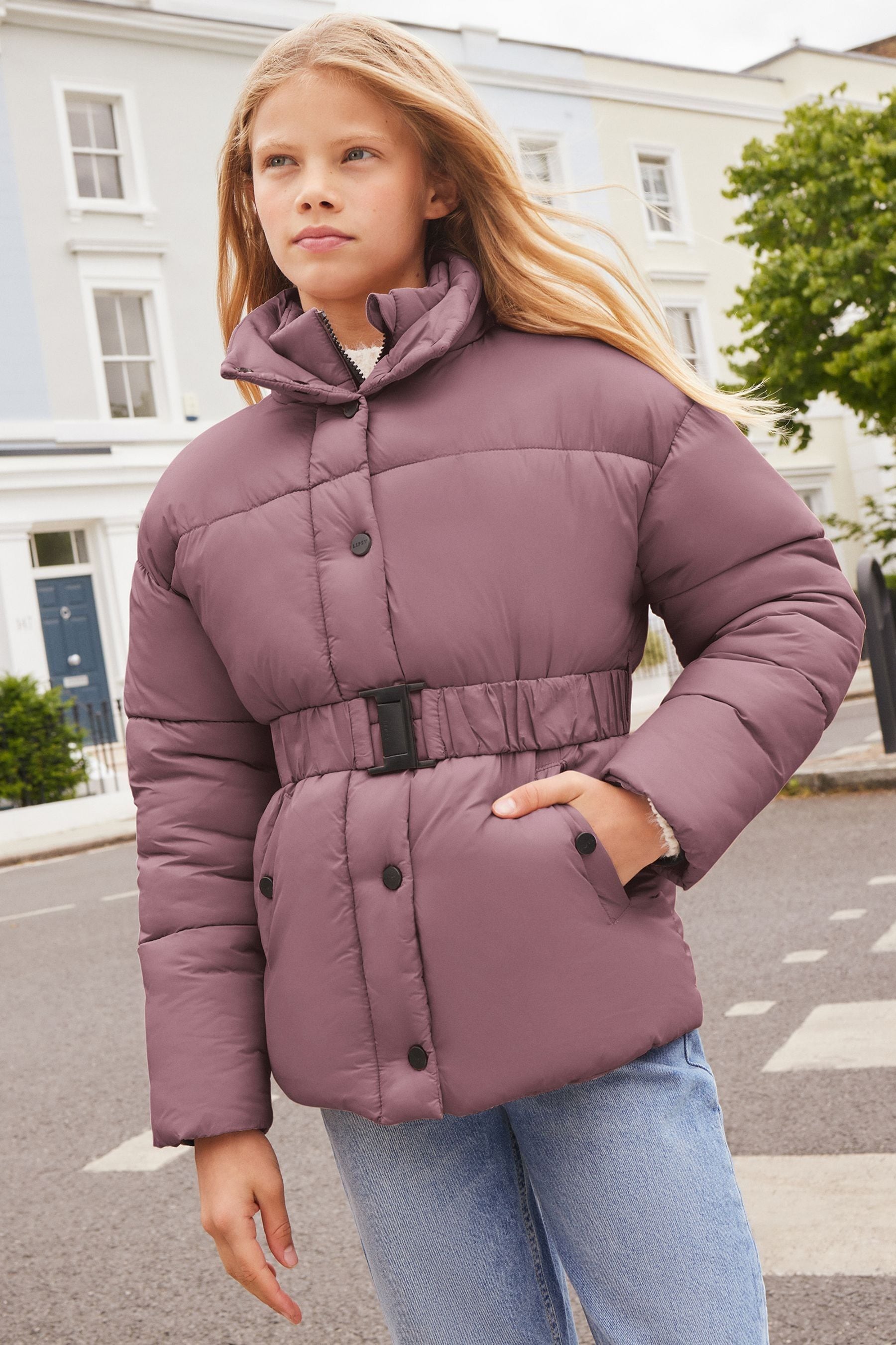 Purple Short Padded Coat (5-16yrs)