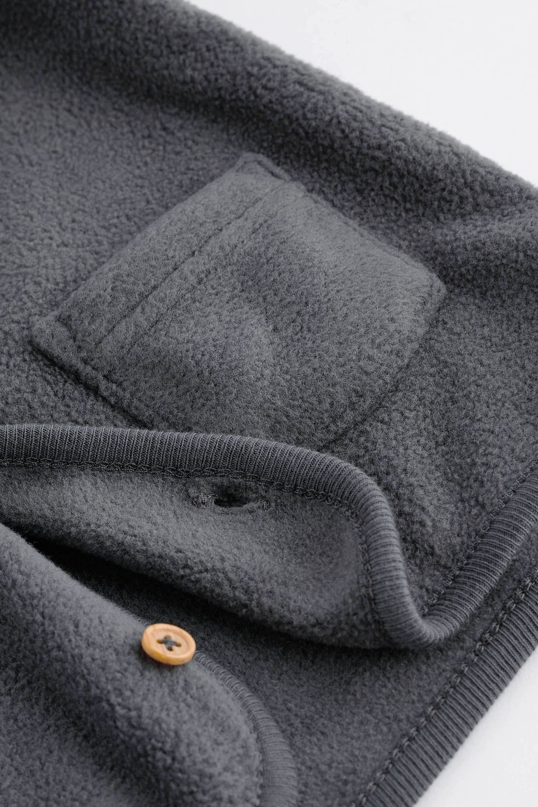 Charcoal Grey Hooded Cosy Fleece Baby Jacket (0mths-2yrs)