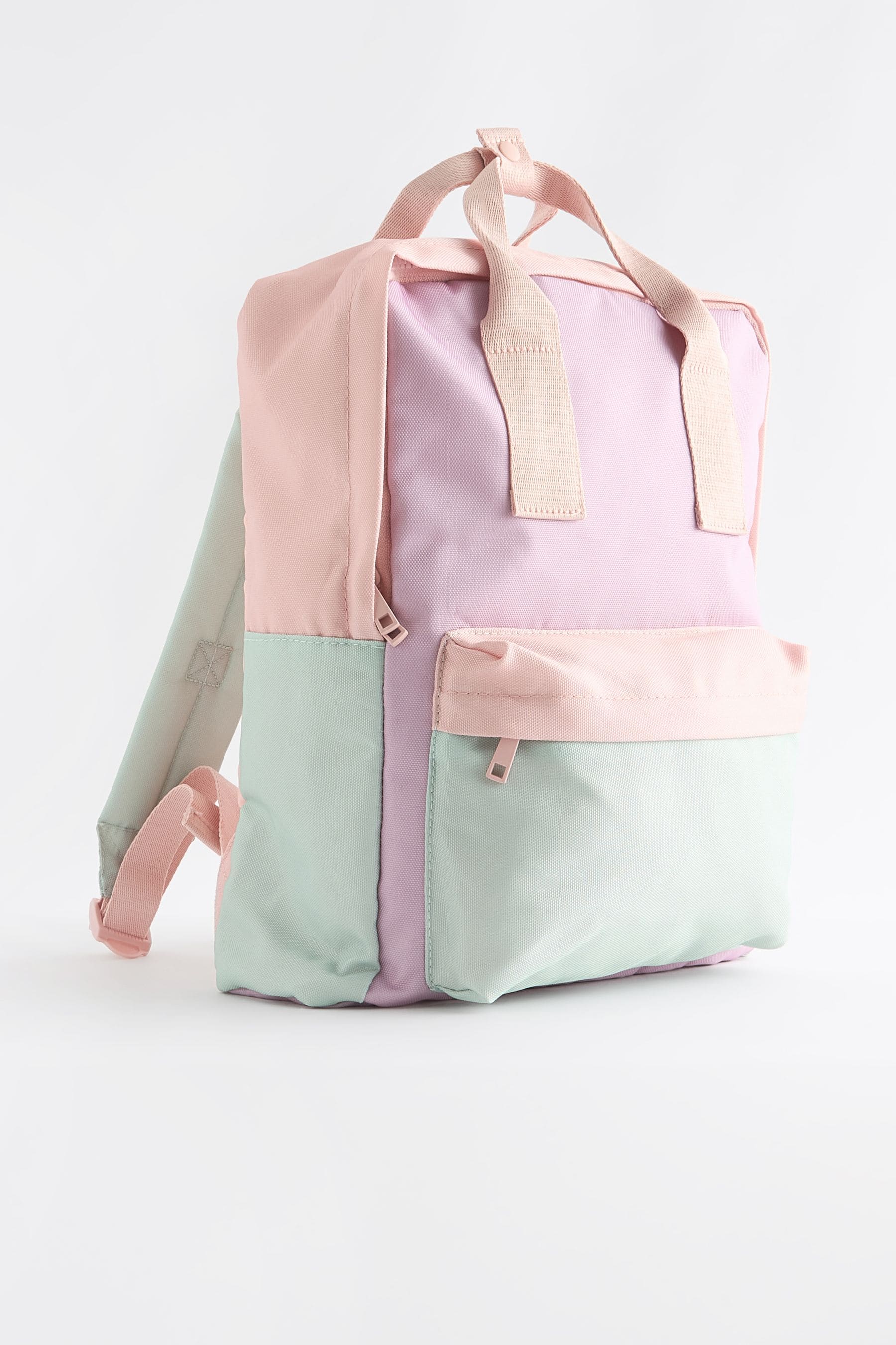 Colourblock Double Handle Backpack