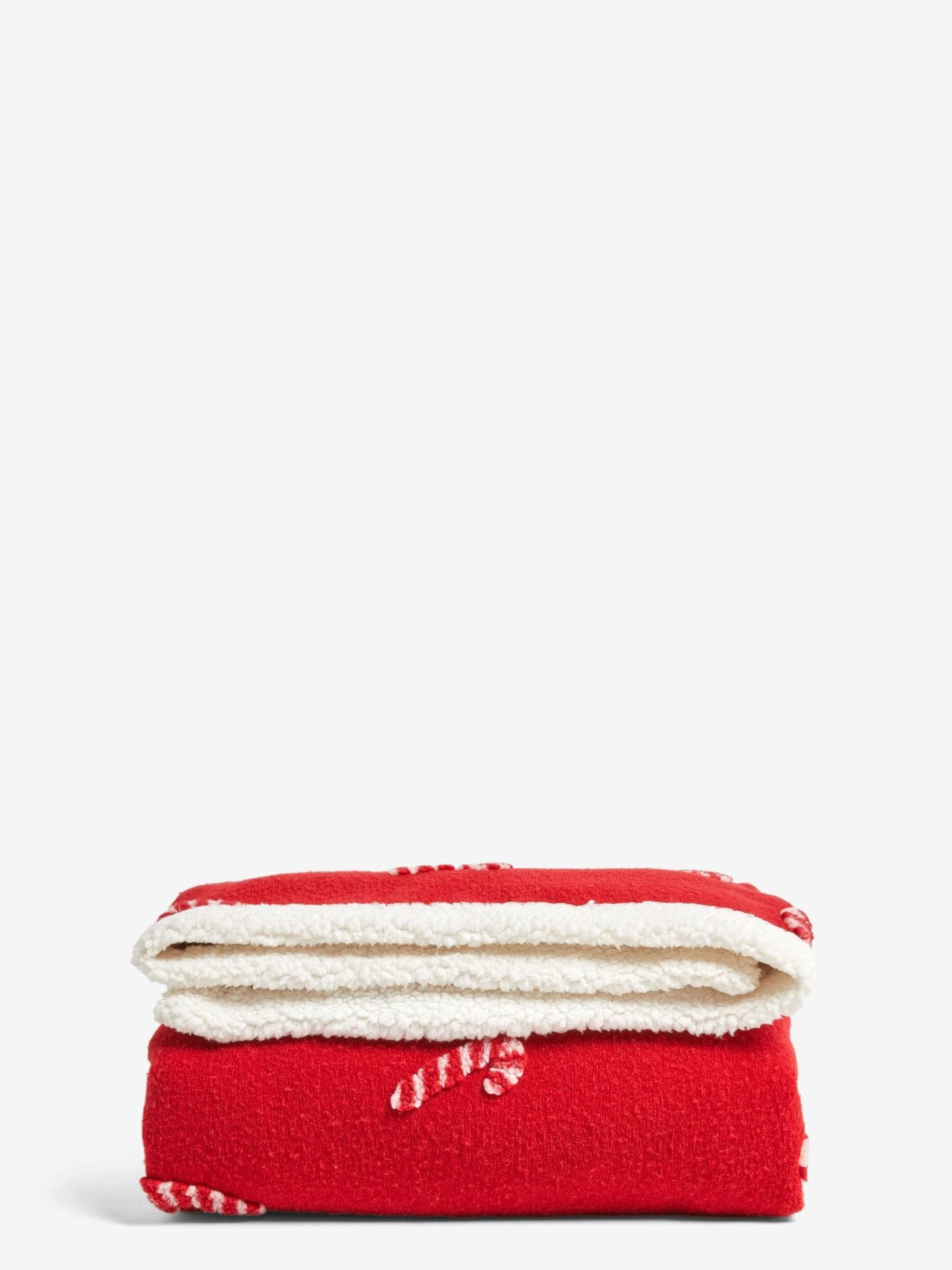 Red Christmas Candy Cane Throw