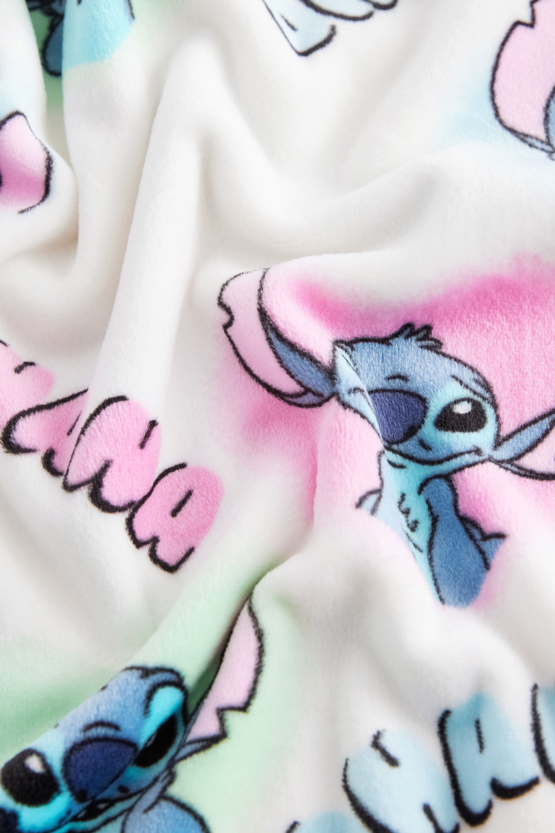 White/Pink License Lilo and Stitch Cosy Fleece Pyjamas (3-16yrs)