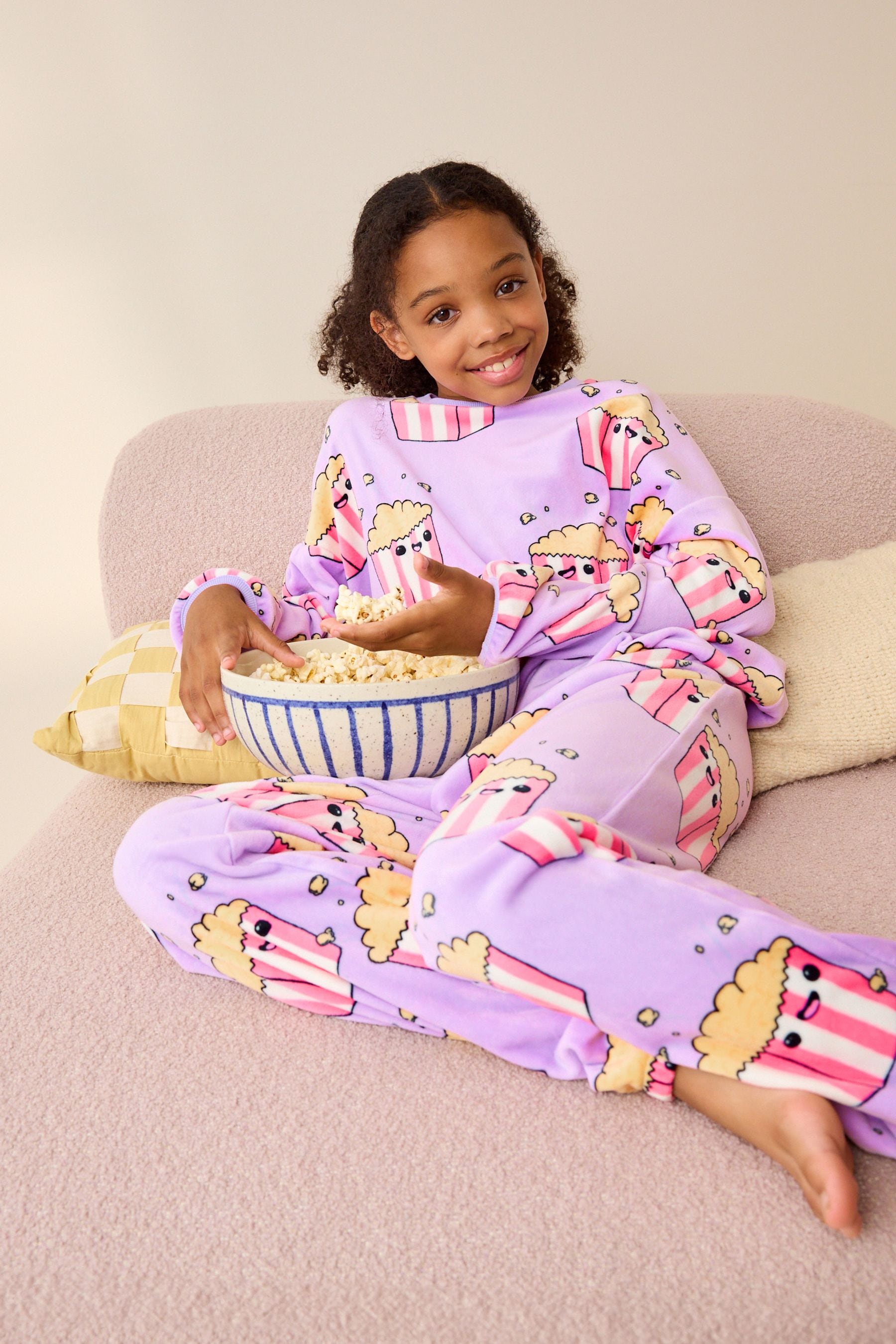 Lilac Purple Cosy Fleece Pyjamas (3-16yrs)