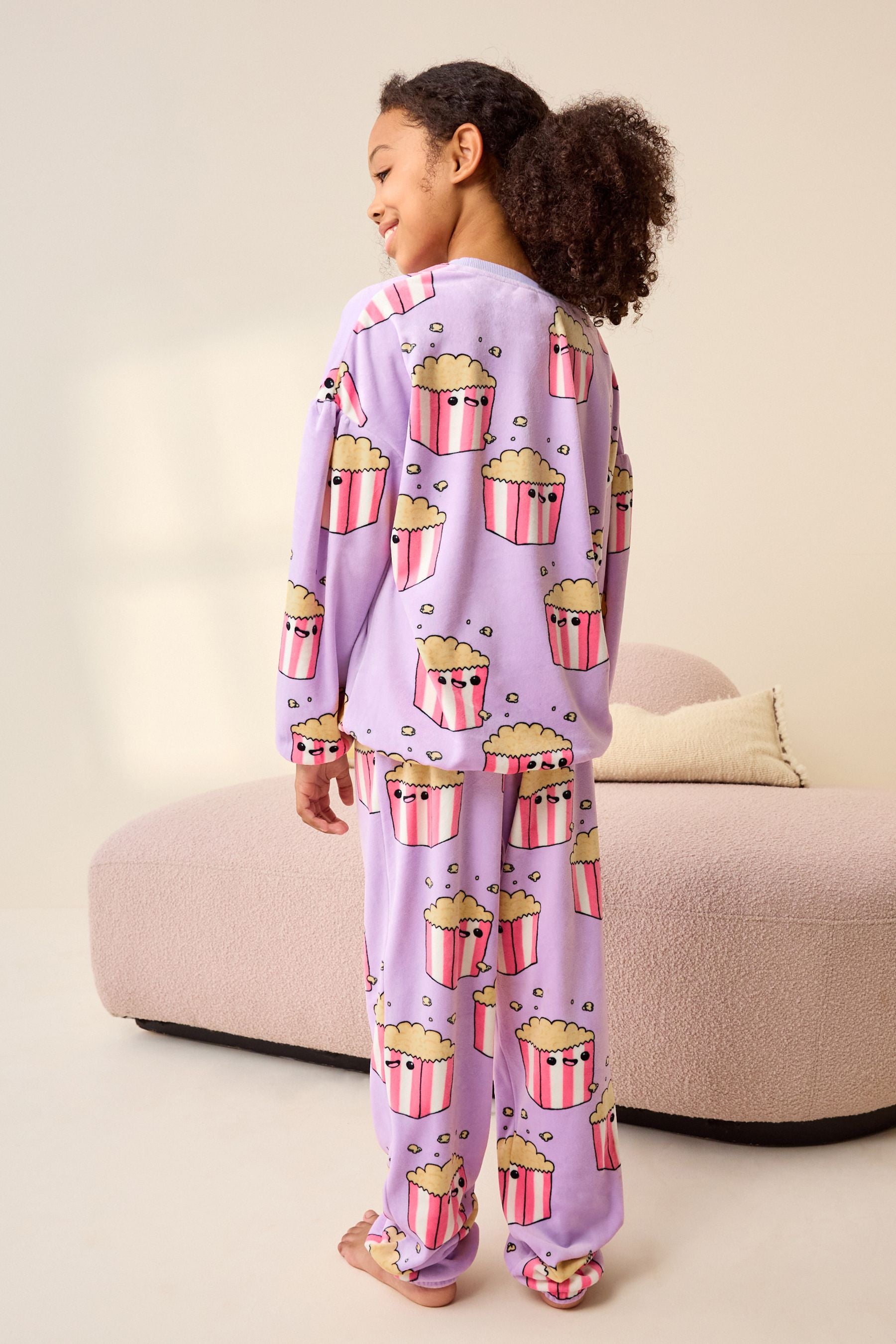 Lilac Purple Cosy Fleece Pyjamas (3-16yrs)