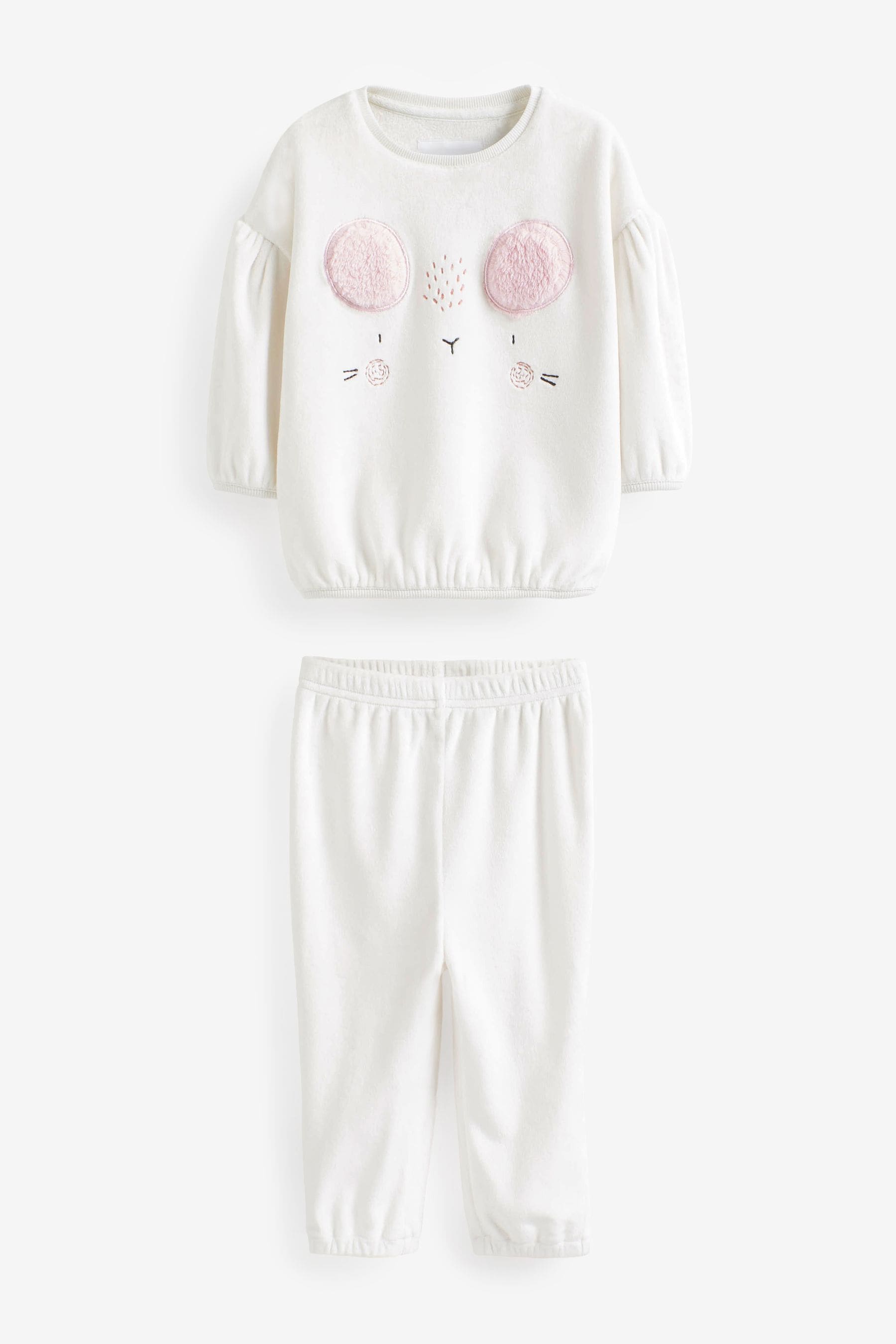 White Mouse Cosy Fleece Pyjamas (9mths-16yrs)