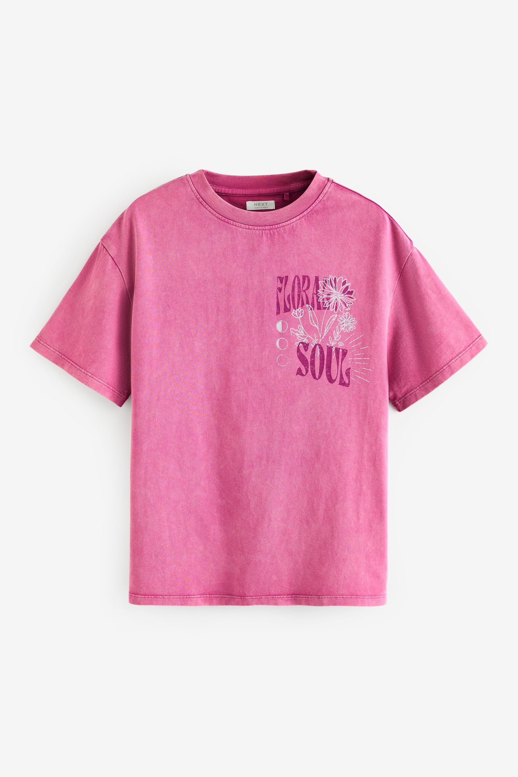 Pink Acid Wash Graphic T-Shirt (3-16yrs)