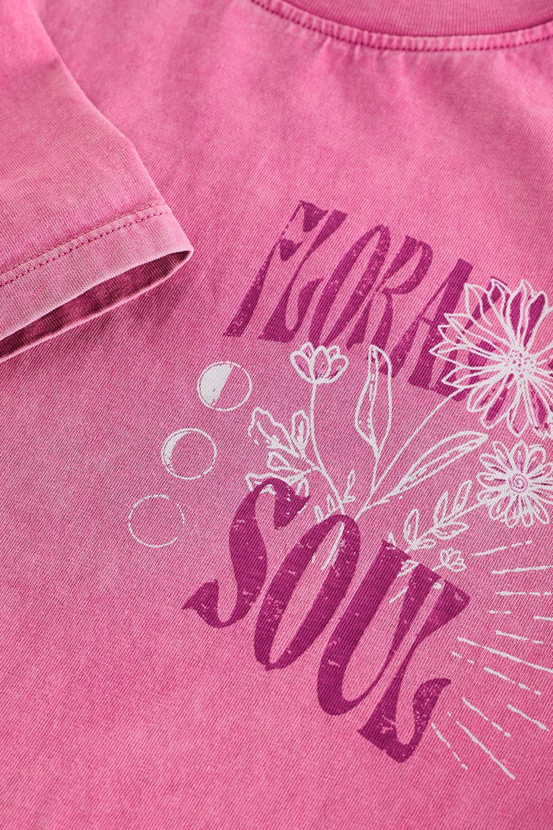 Pink Acid Wash Graphic T-Shirt (3-16yrs)