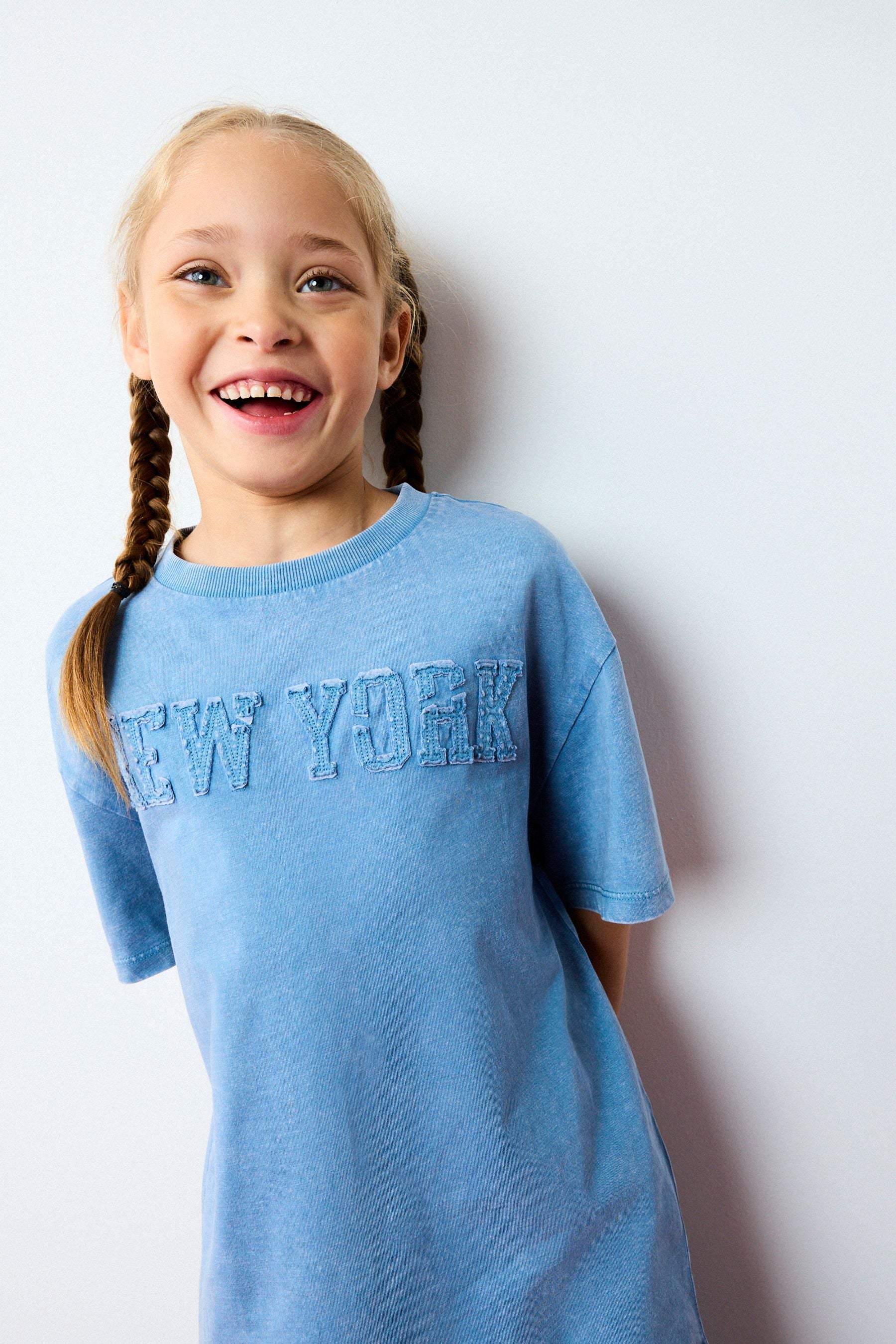 Blue New York Oversized T-Shirt (3-16yrs)