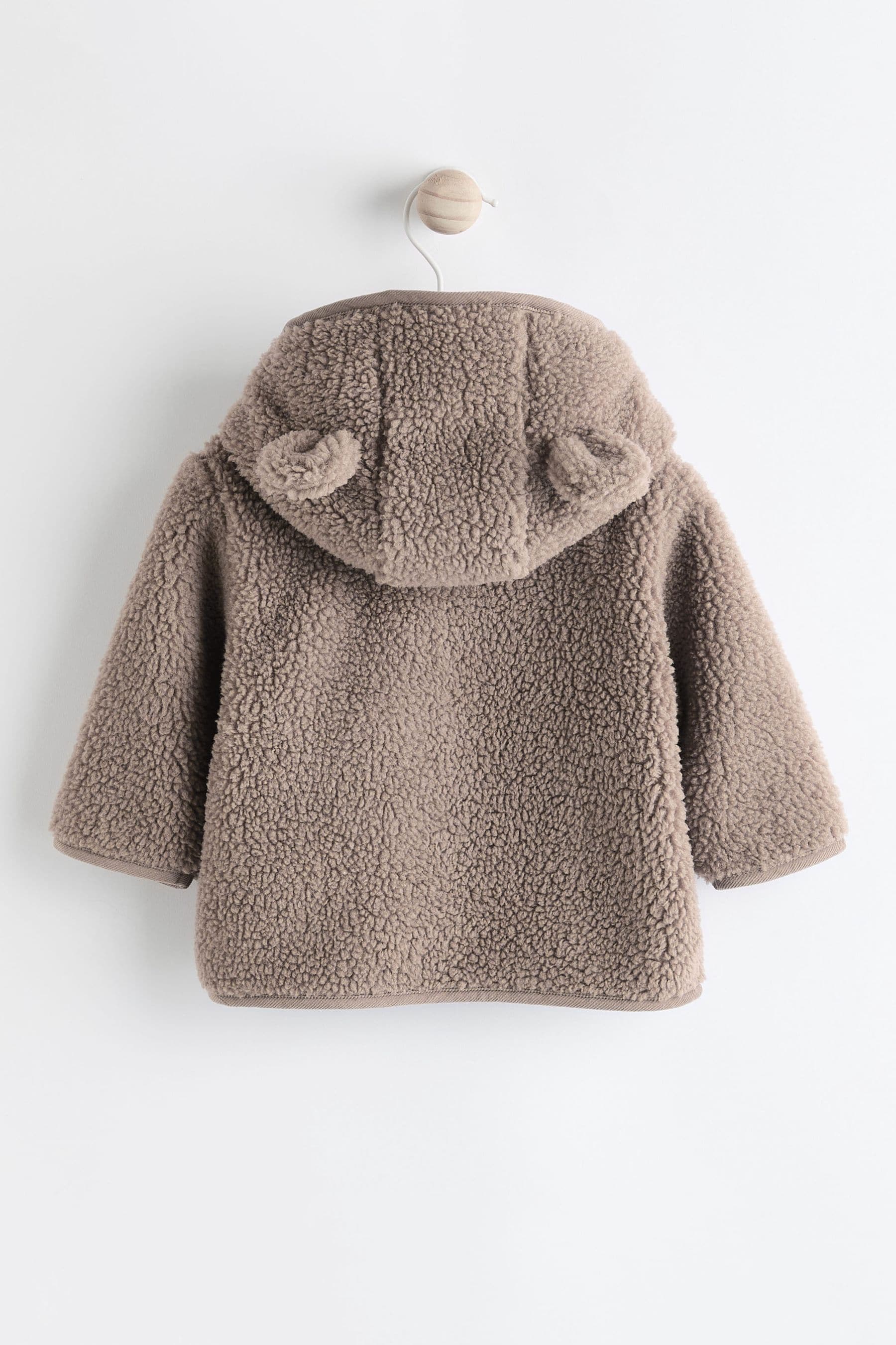 Mink Brown Baby Cosy Borg Fleece Jacket