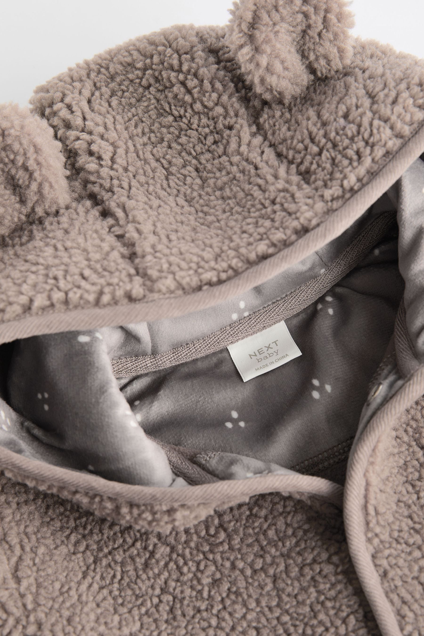 Mink Brown Cosy Borg Fleece Baby Jacket