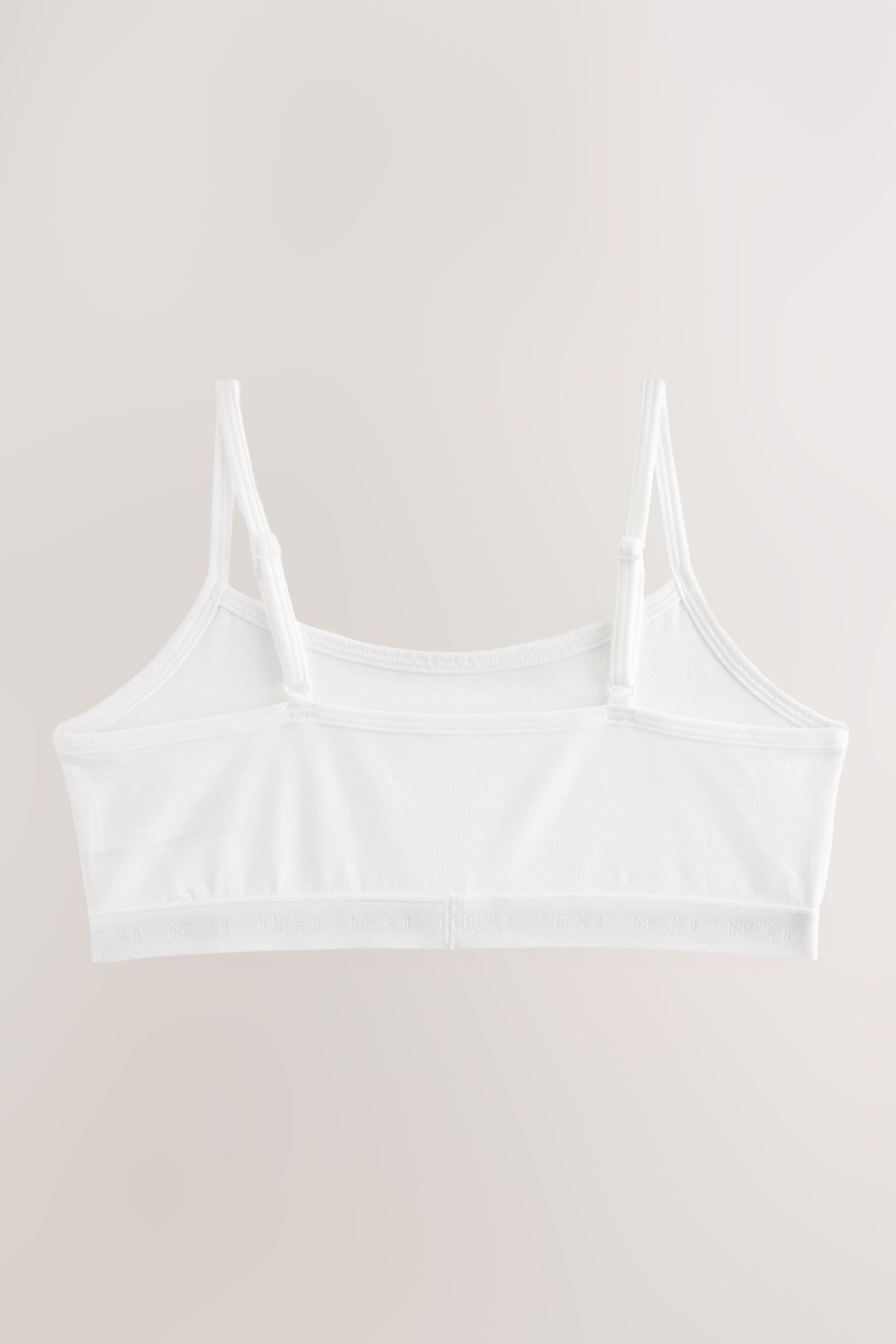 White Heart Lace Trim Strappy Crop Tops 7 Pack (5-16yrs)