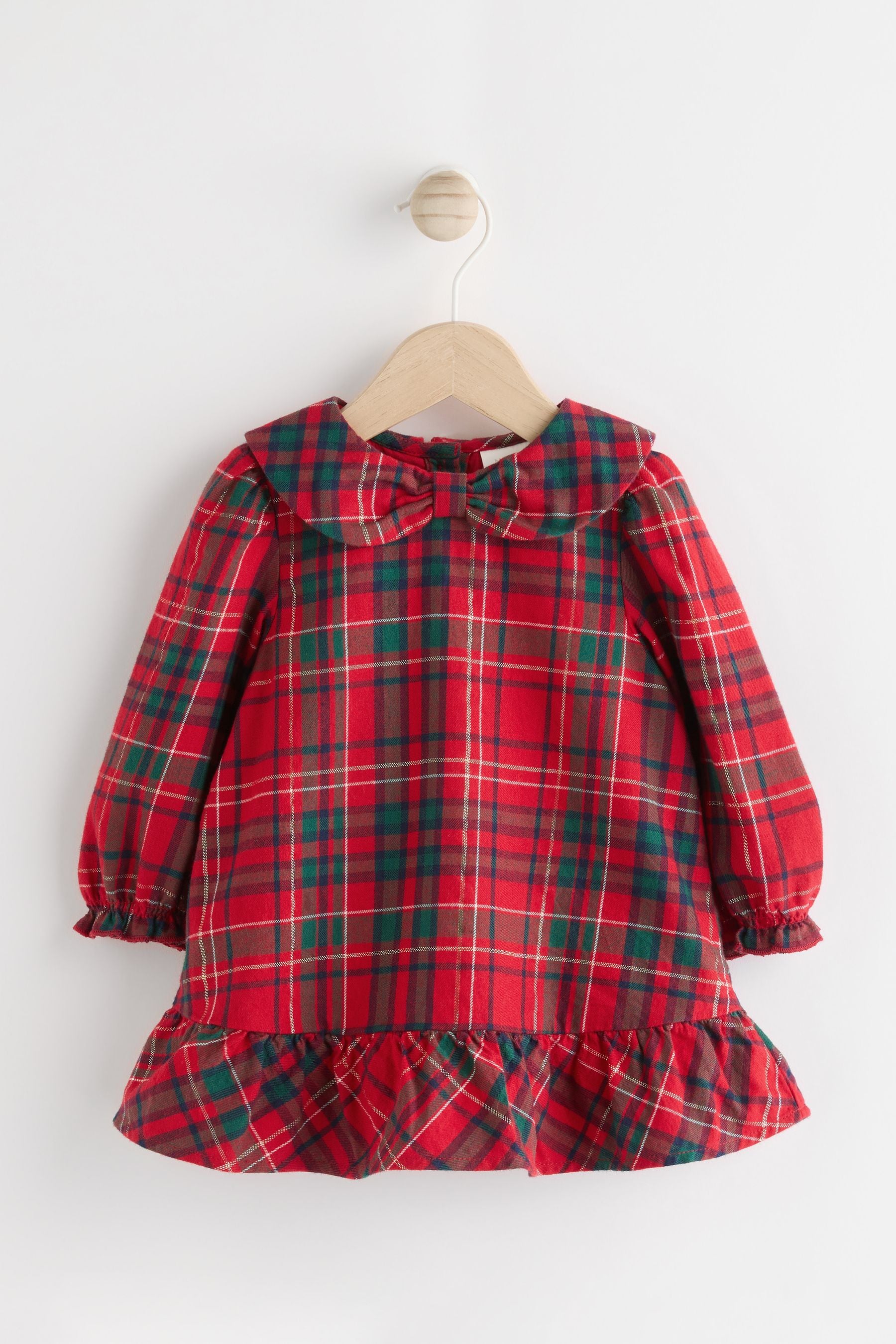 Red Check Baby Woven Dress with Tights (0mths-2yrs)