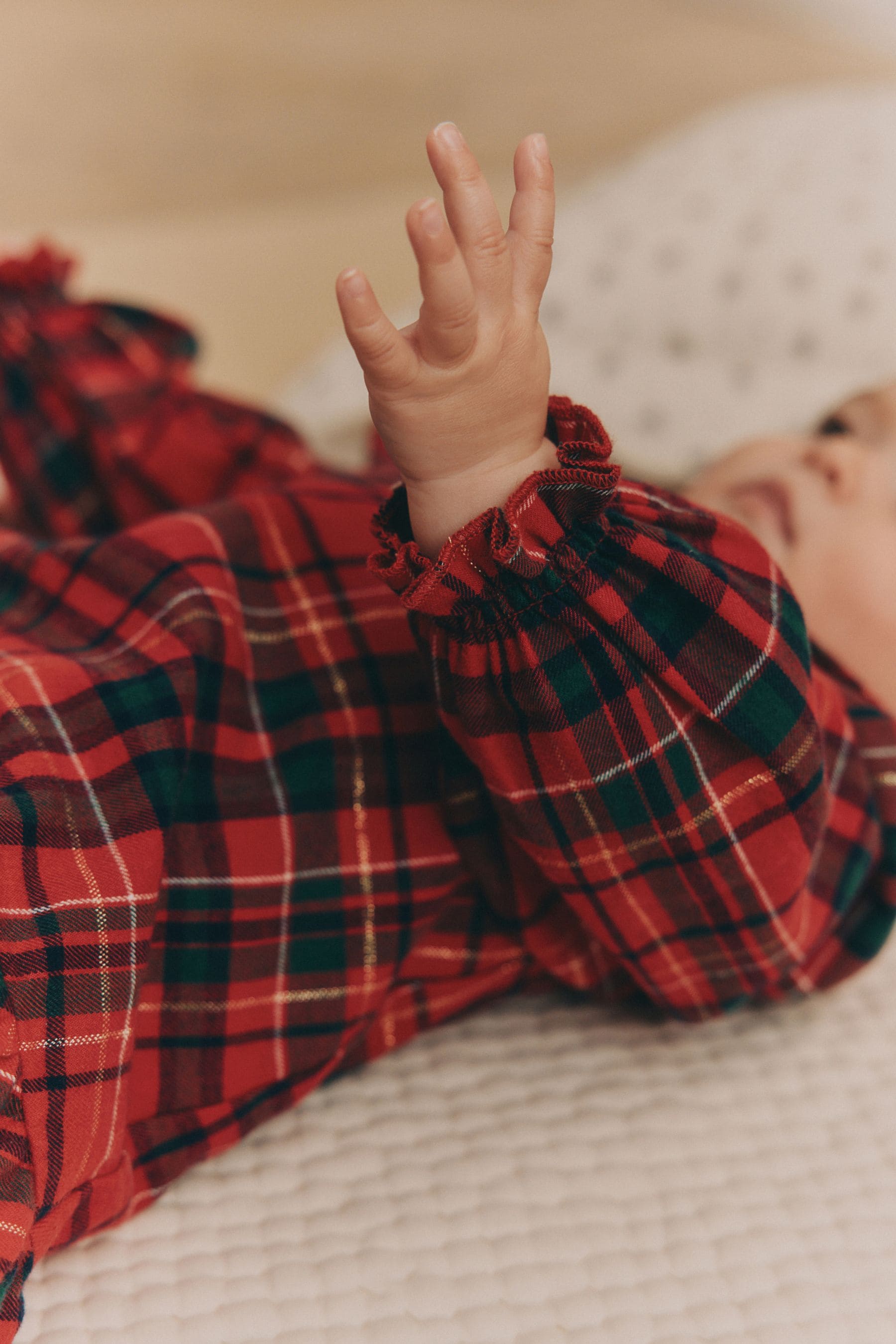 Red Check Baby Woven Dress with Tights (0mths-2yrs)