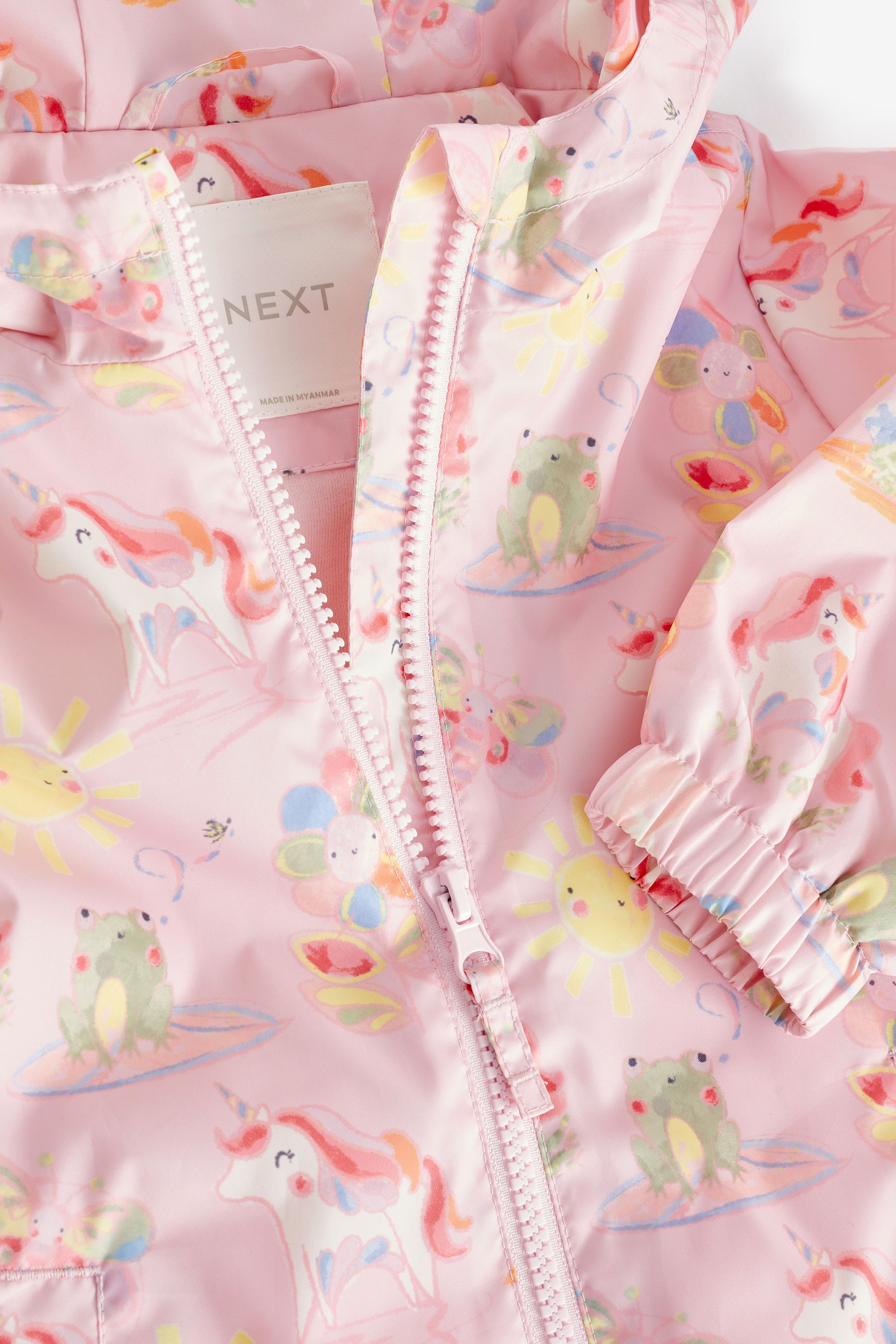 Pink Unicorn Shower Resistant Printed Cagoule (3mths-7yrs)