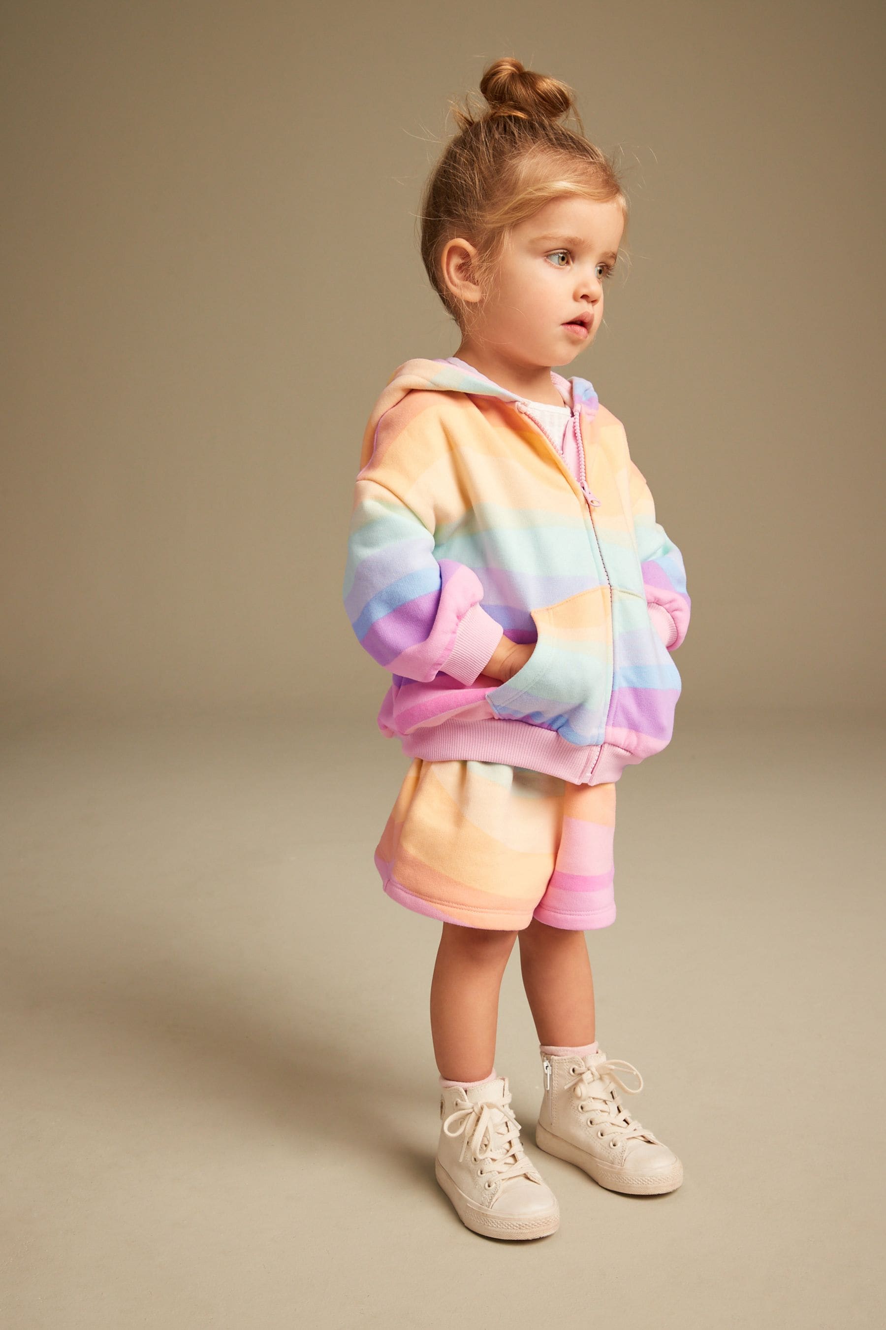 Rainbow Zip Through Hoodie (3mths-7yrs)