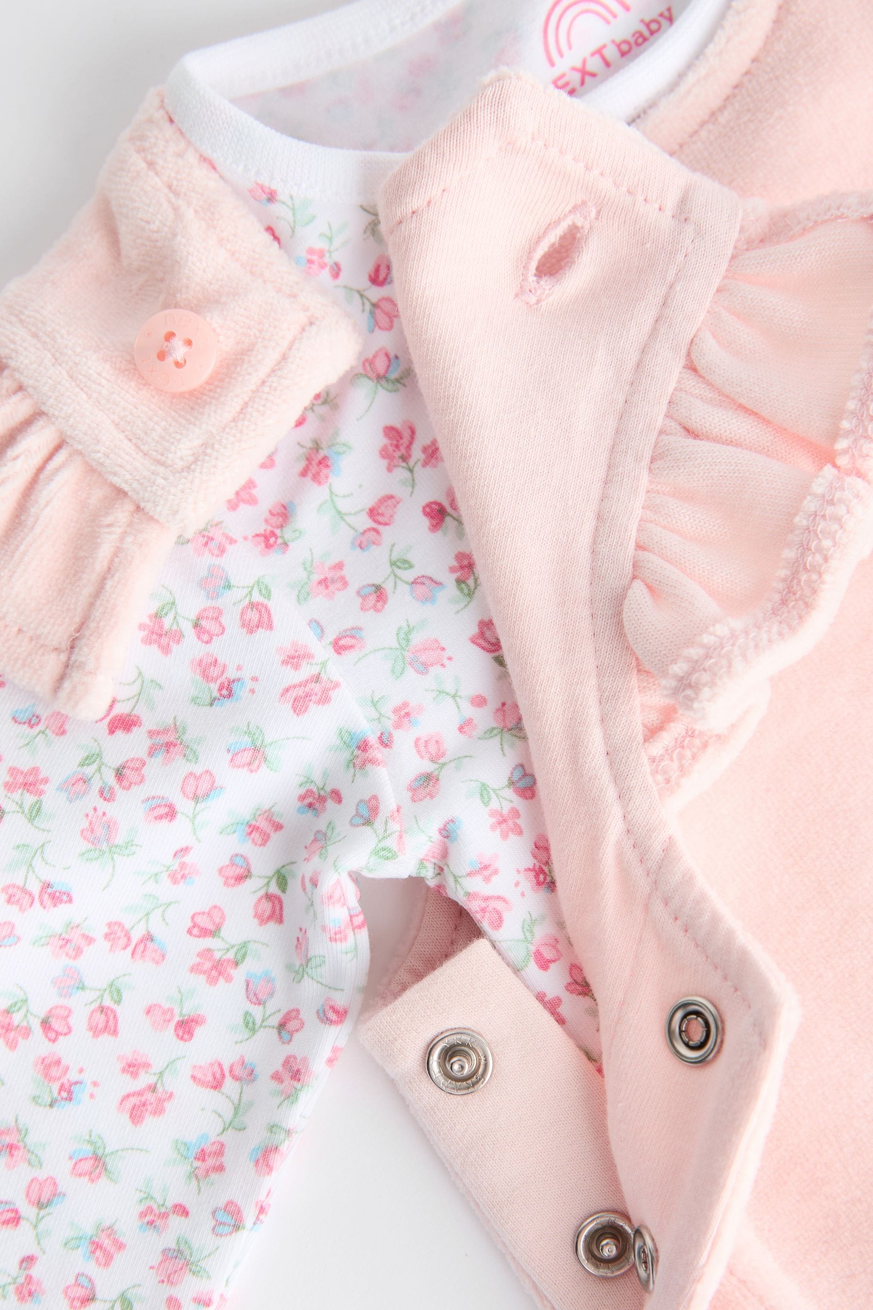 Pink Baby Dungarees and Longsleeve Bodysuit Set (0mths-2yrs)