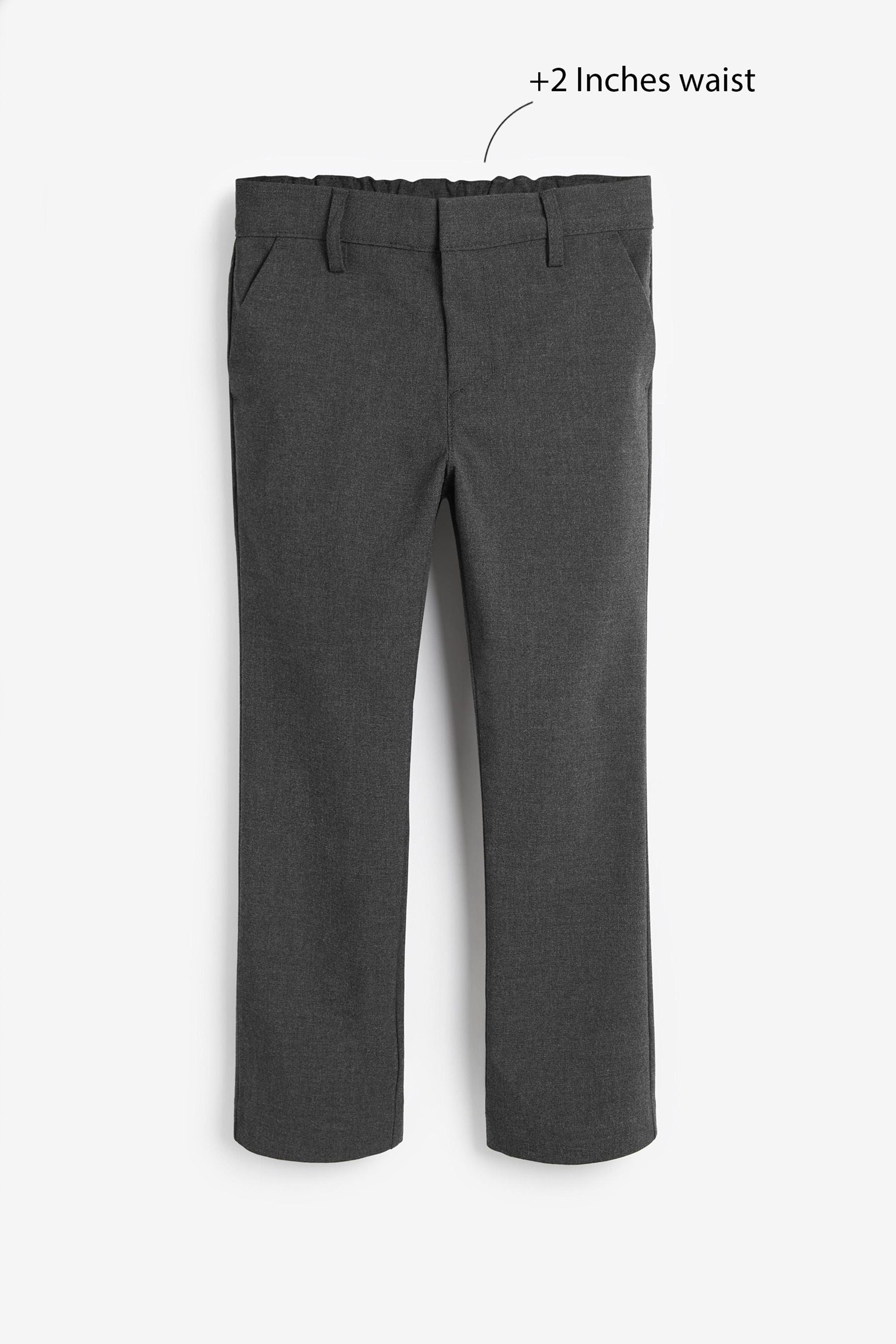 Grey Plus Waist School Formal Stretch Skinny Trousers (3-17yrs)