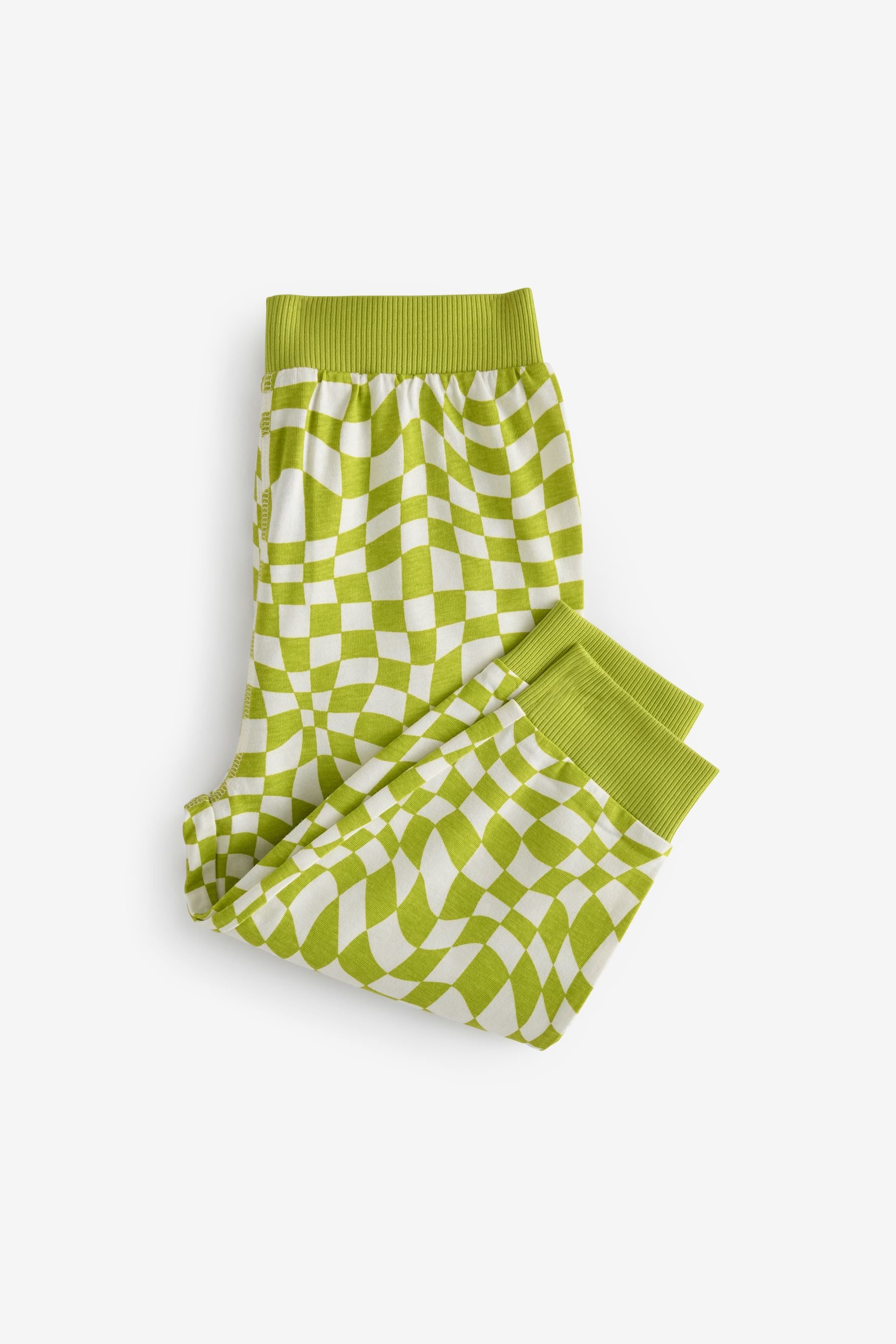 Black/Green/ Citrine Yello Checkerboard Snuggle 100% Cotton Pyjamas 3 Pack (9mths-10yrs)