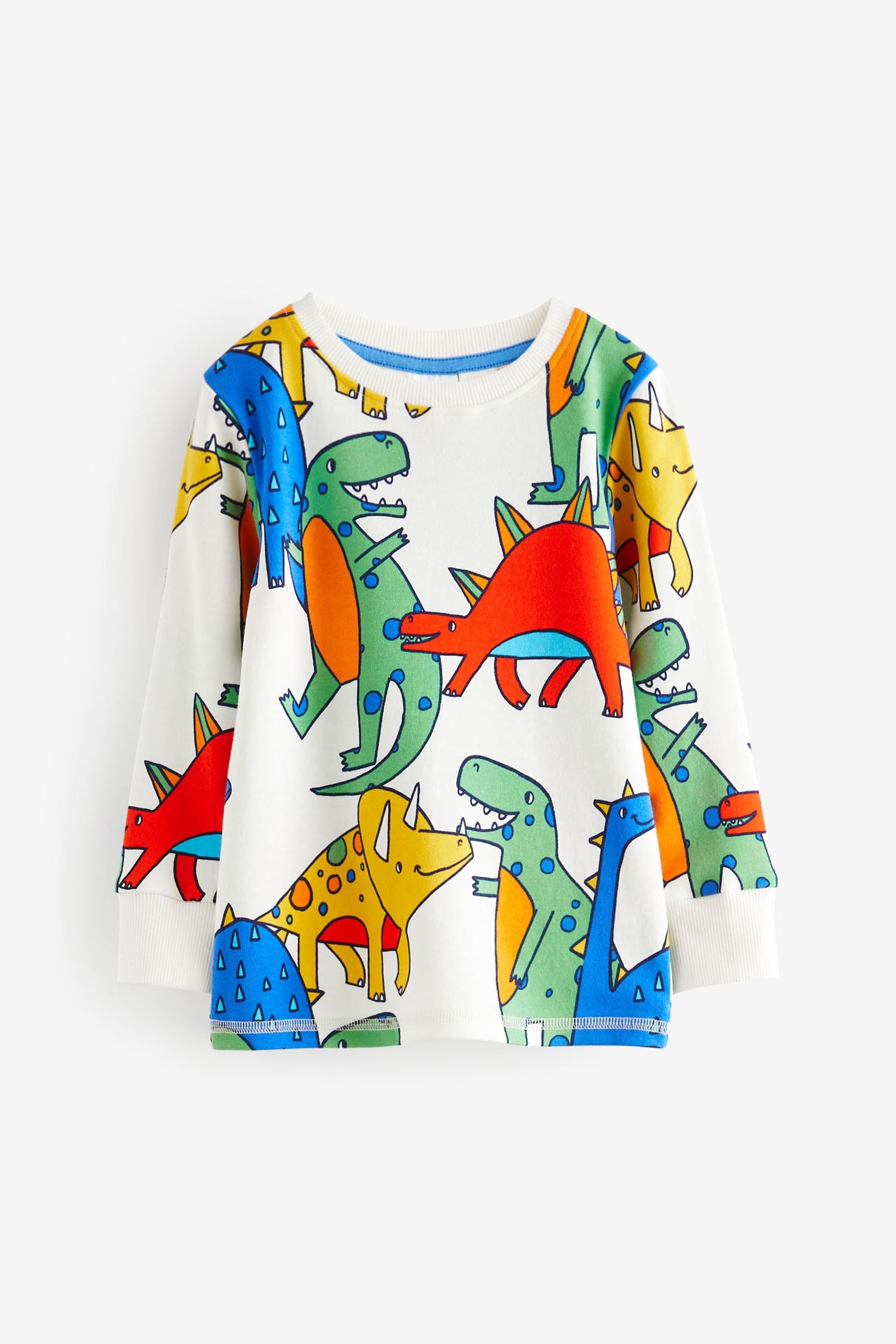 Multi Bright Dinosaur Snuggle 100% Cotton Pyjamas 3 Pack (9mths-10yrs)