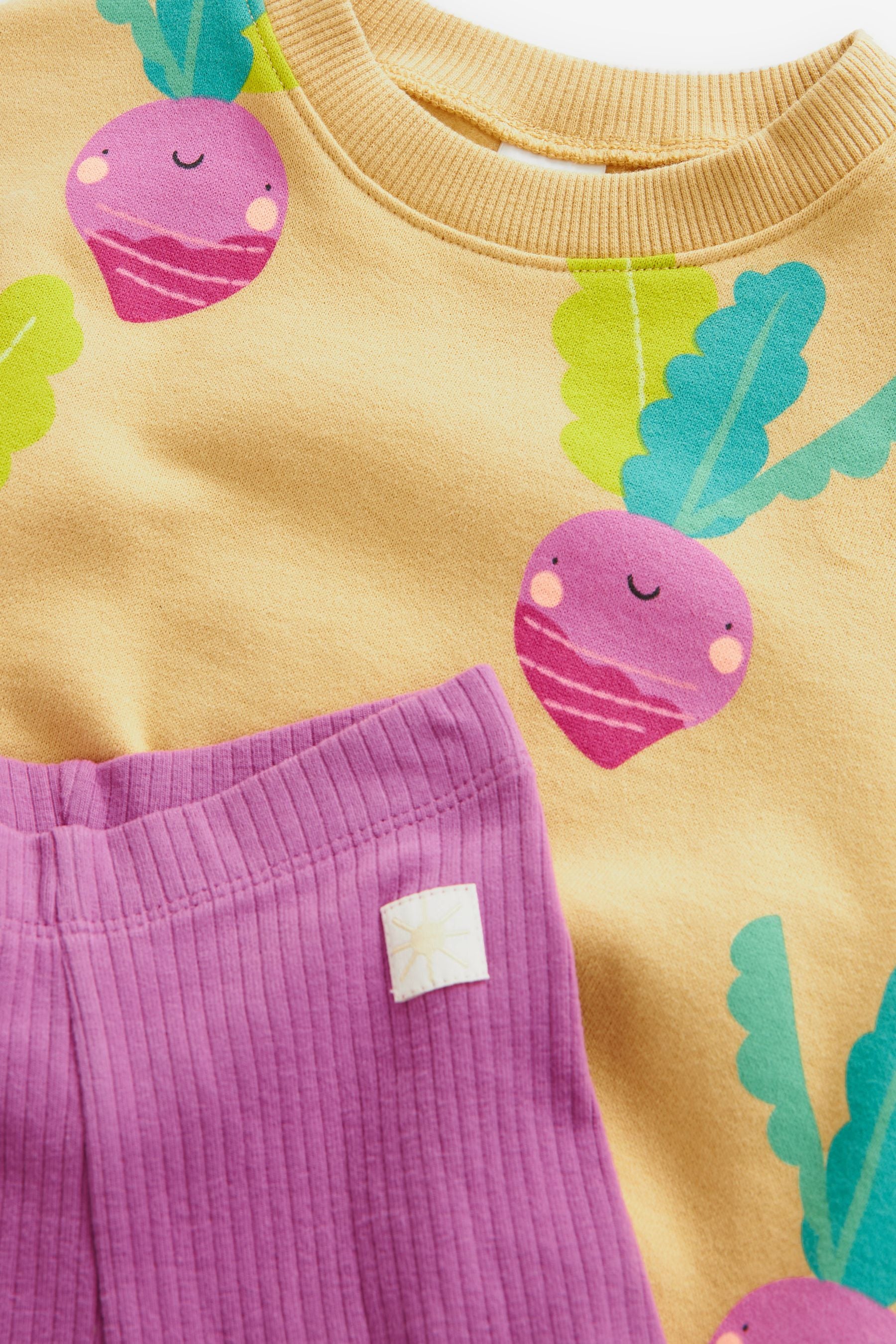 Purple Printed Sweatshirt and Leggings Set (3mths-7yrs)